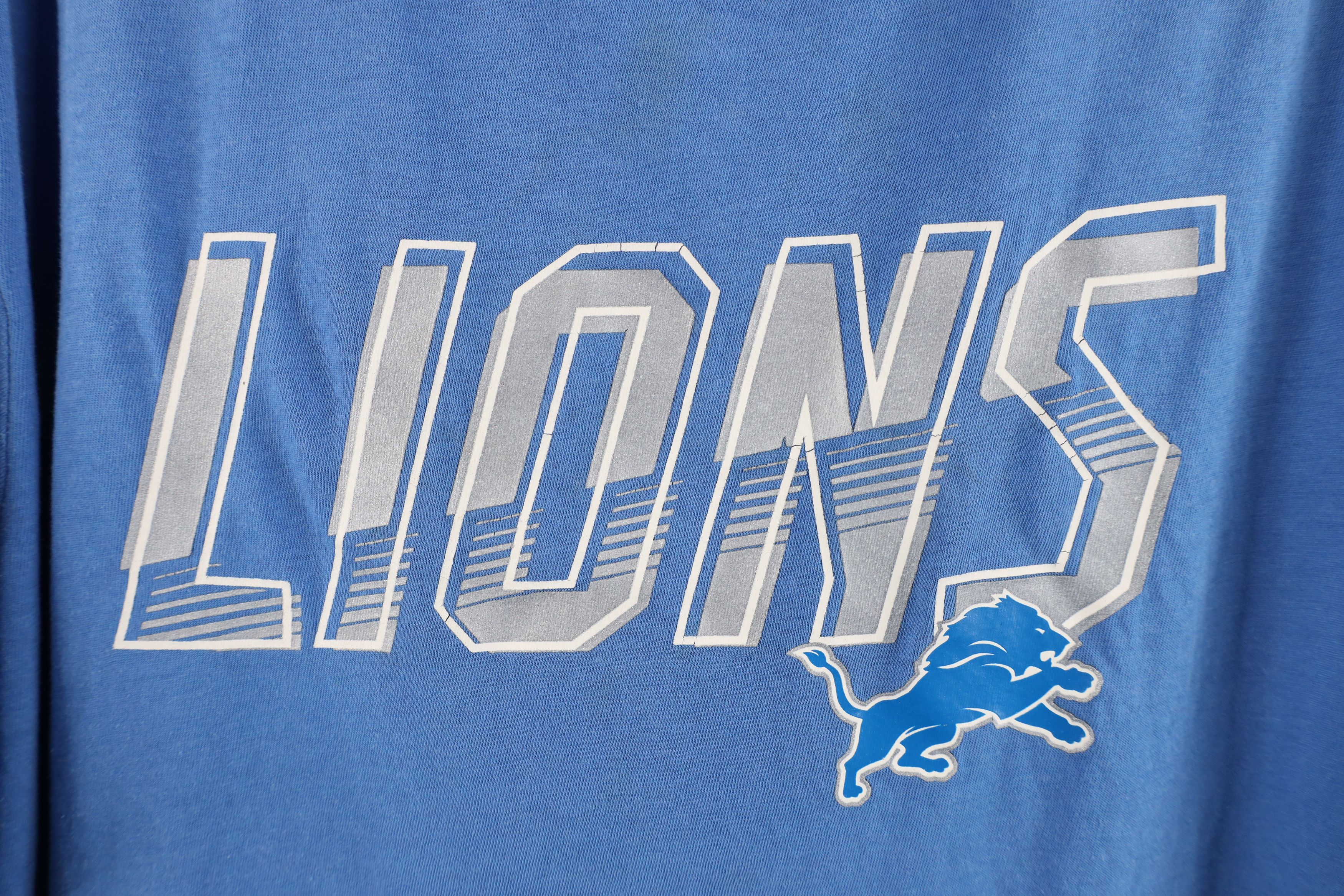 Vintage Y2K NFL Spell Detroit Lions Football Short Sleeve T-Shirt Size US XL / EU 56 / 4 - 5 Thumbnail