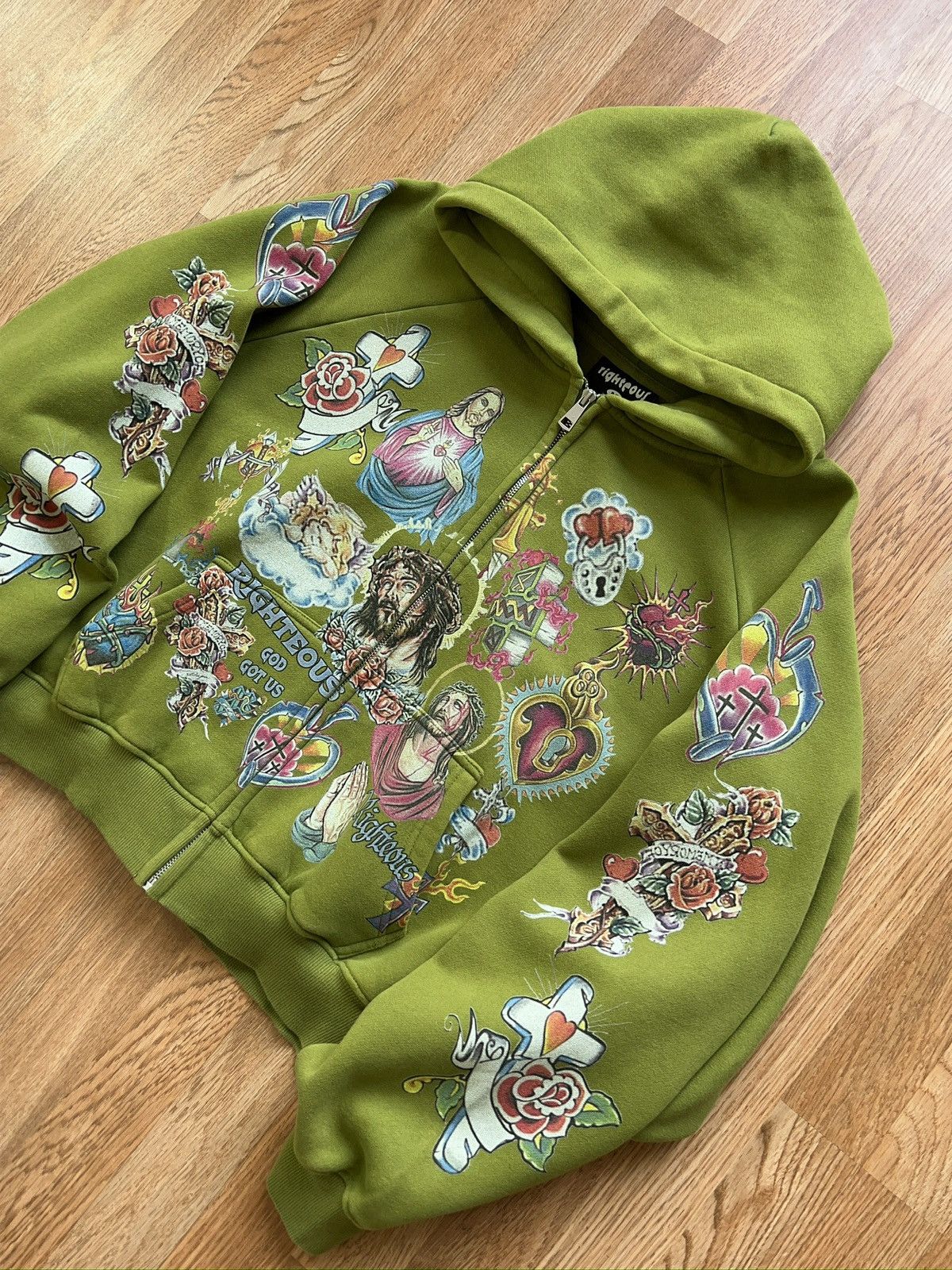 Other Righteous Co Moss Risen King Cropped Hoodie Size US M / EU 48-50 / 2 - 3 Thumbnail