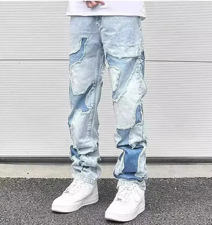 Japanese Brand Swag Style Blue Frayed Jeans Pants Size US 32 / EU 48 - 1 Thumbnail