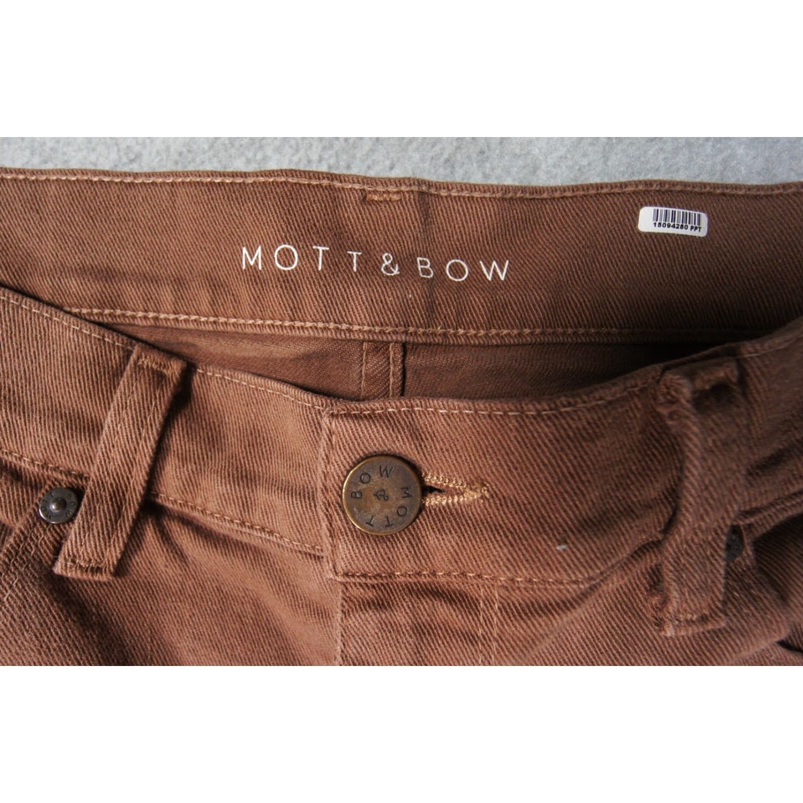 Mott & Bow Mott & Bow Jeans Mens 32x28 Brown Mercer Slim Stretch Twill Casual Jeans Pants Regular Straight Size US 32 / EU 48 - 6 Thumbnail