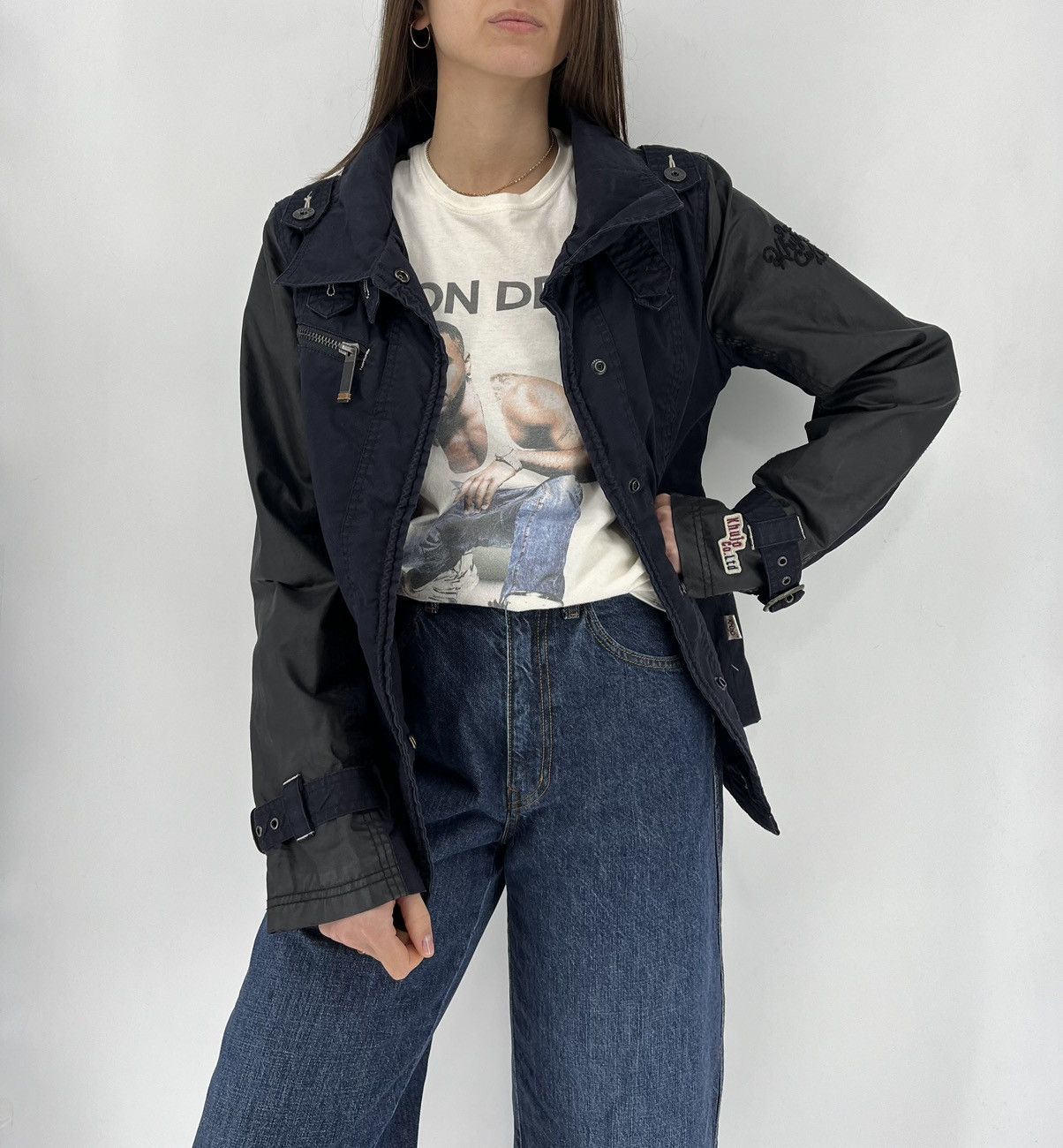 khujo Vintage KHUJO Military Jacket Womens Size L Streetwear Style Size L / US 10 / IT 46 - 4 Thumbnail