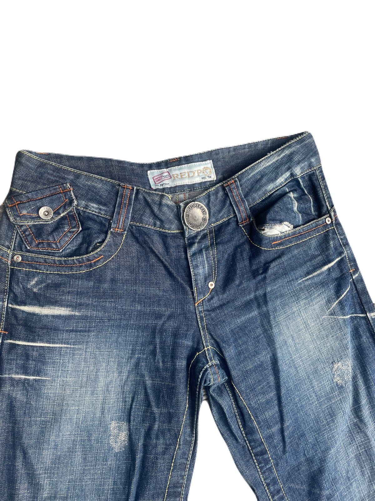 If Six Was Nine 2000s REDPEPPER Distressed Super Flare Jeans Y2K Gyaruo Vkei Size US 33 - 5 Thumbnail