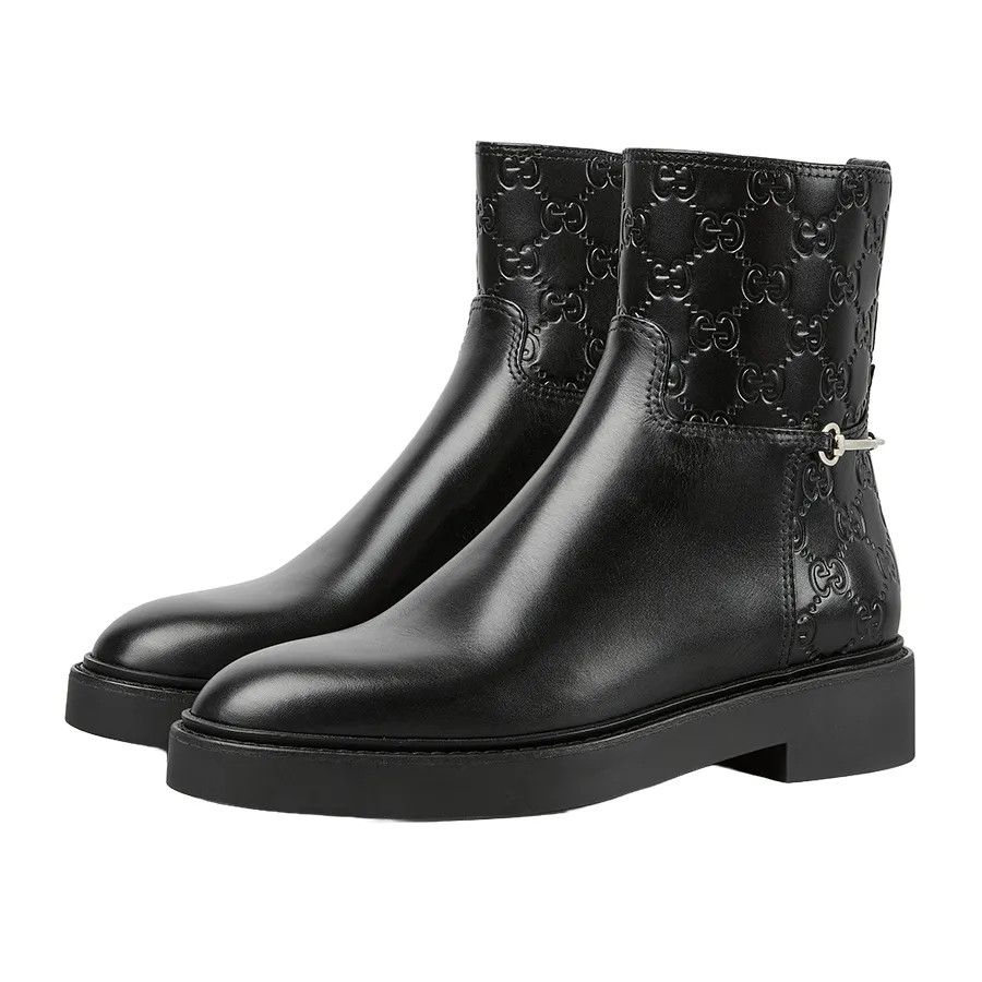 Gucci oc11z526 Women's Slim Horsebit Ankle Boots in Black Size US 5 / IT 35 - 2 Thumbnail