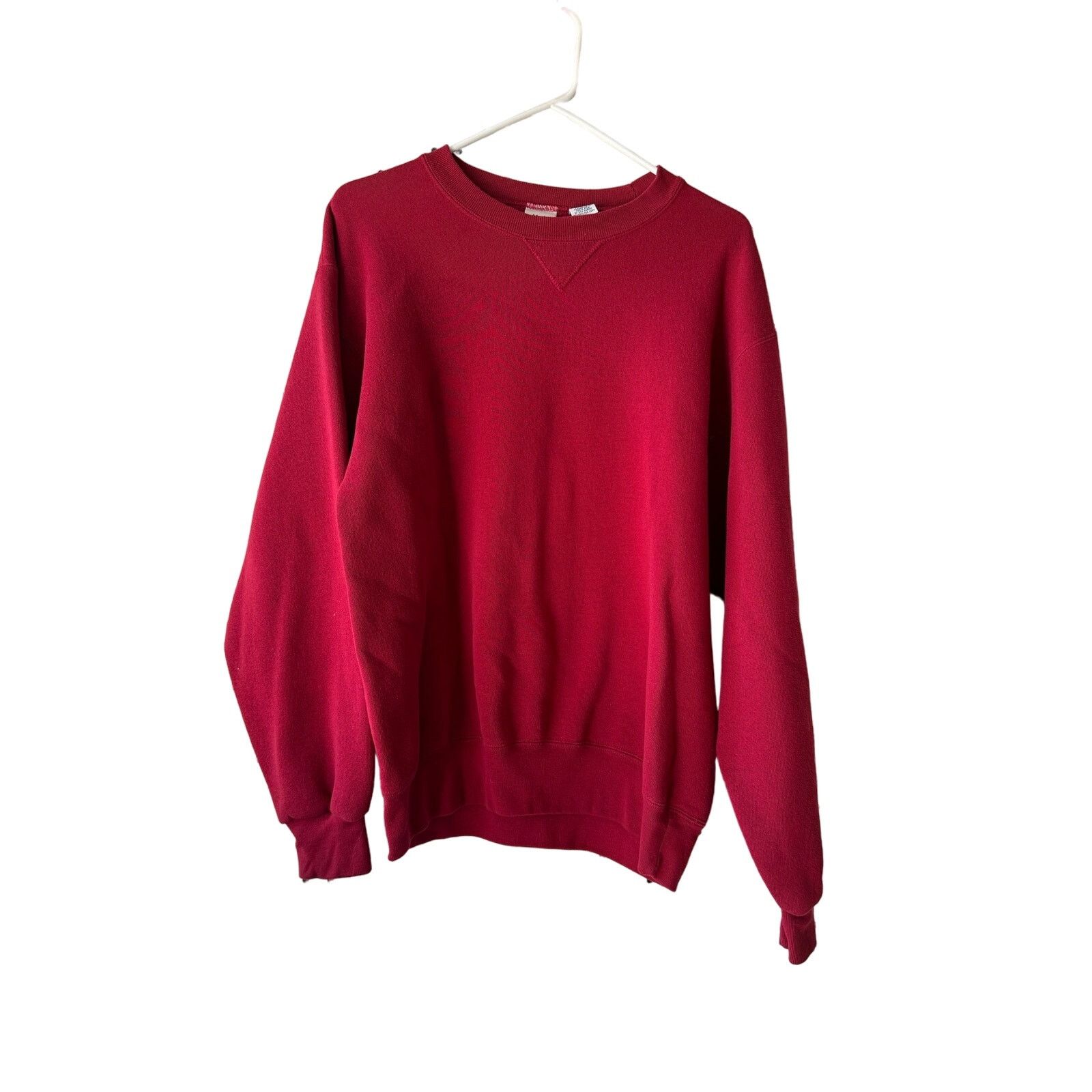 Vintage 80s Red Blank Solid Crewneck Sweatershirt M. J. Soffe M Size US M / EU 48-50 / 2 - 1 Thumbnail