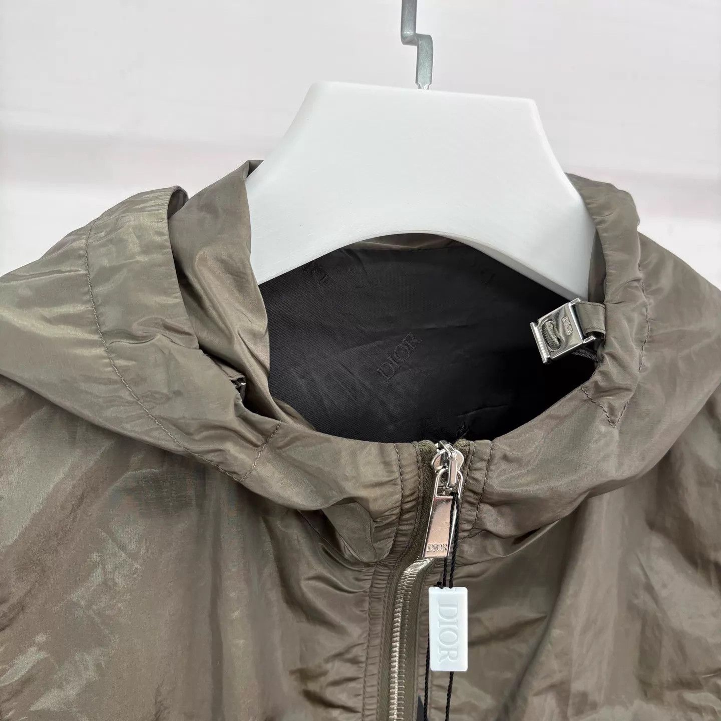 Dior Dior Olive Green Embroidered Logo Hooded Jacket 46 Size US S / EU 44-46 / 1 - 3 Thumbnail
