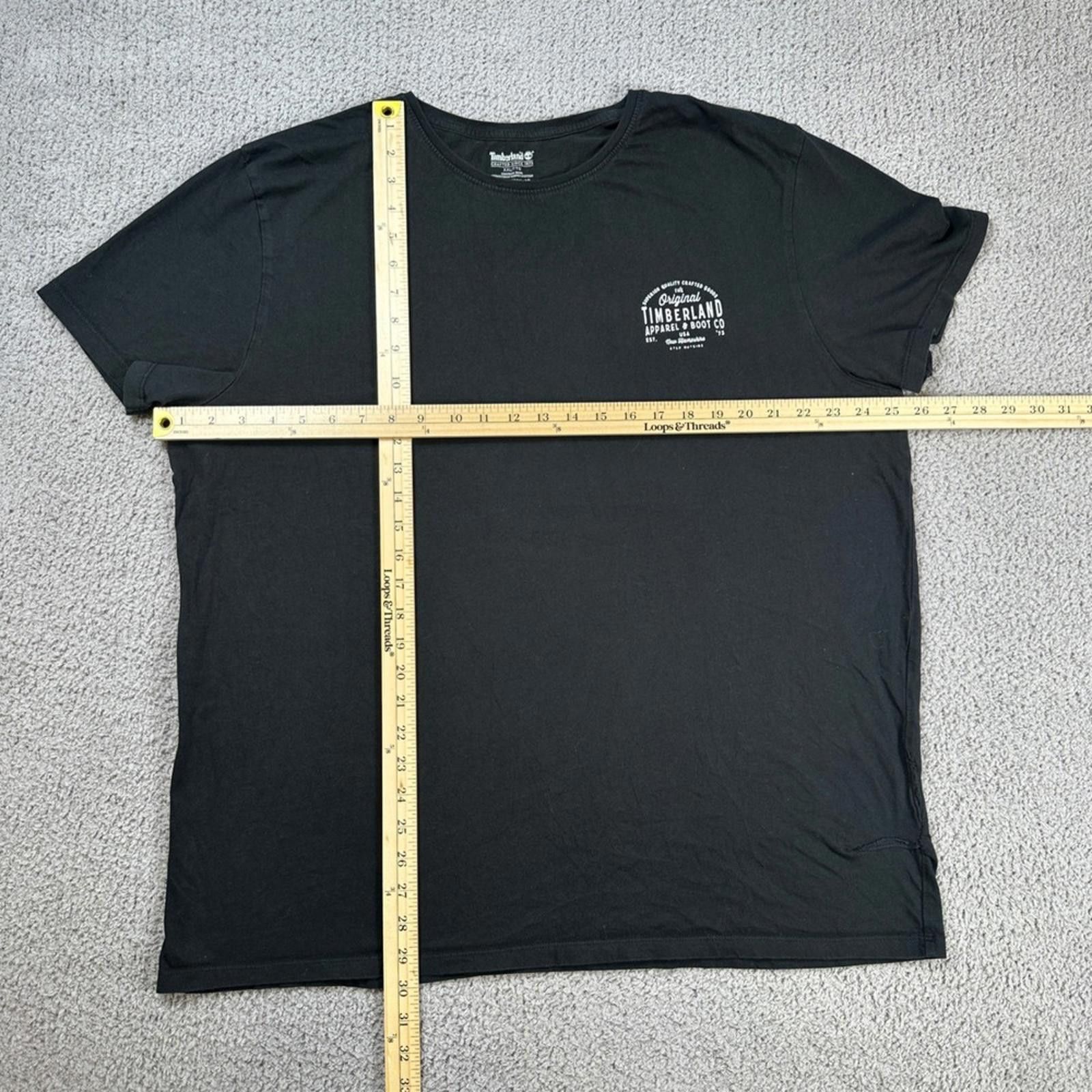 Timberland Timberland Mens T Shirt Black XXL Crafted Since 1973 Organic Size US XXL / EU 58 / 5 - 4 Thumbnail