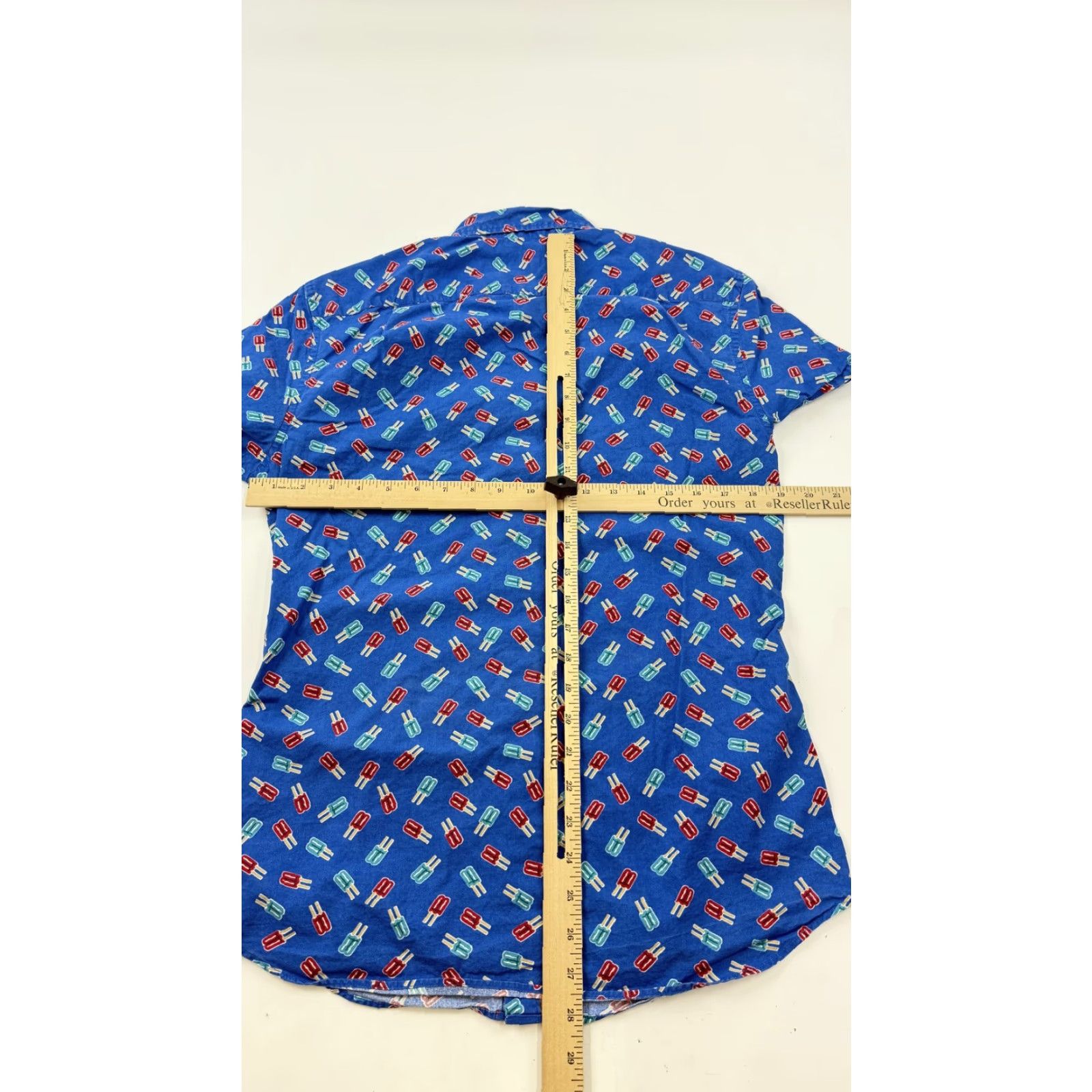 J.Crew J.Crew Shirt Mens Small Blue Popsicle Print Short Sleeve Button Front Cotton Size US S / EU 44-46 / 1 - 6 Thumbnail