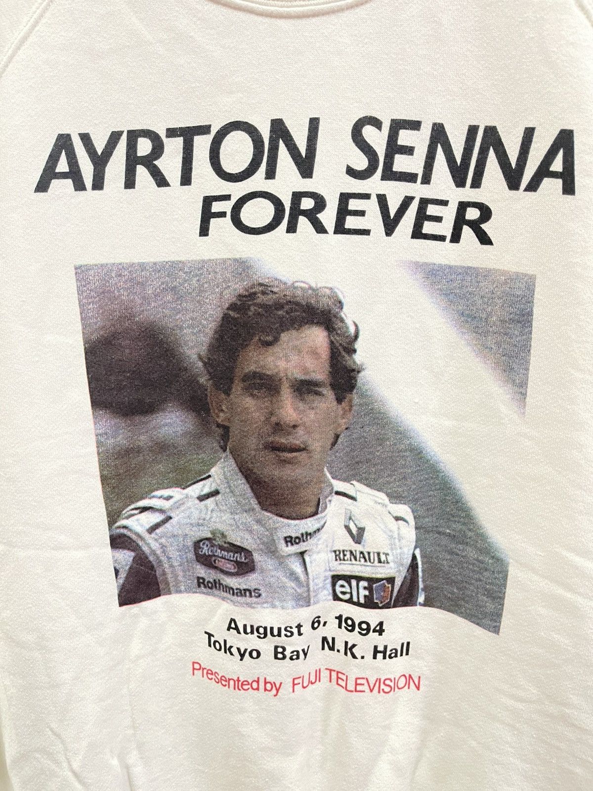 Vintage Vintage 90s Ayrton Senna Forever Sweatshirt🔥🔥🔥 Size US L / EU 52-54 / 3 - 2 Thumbnail