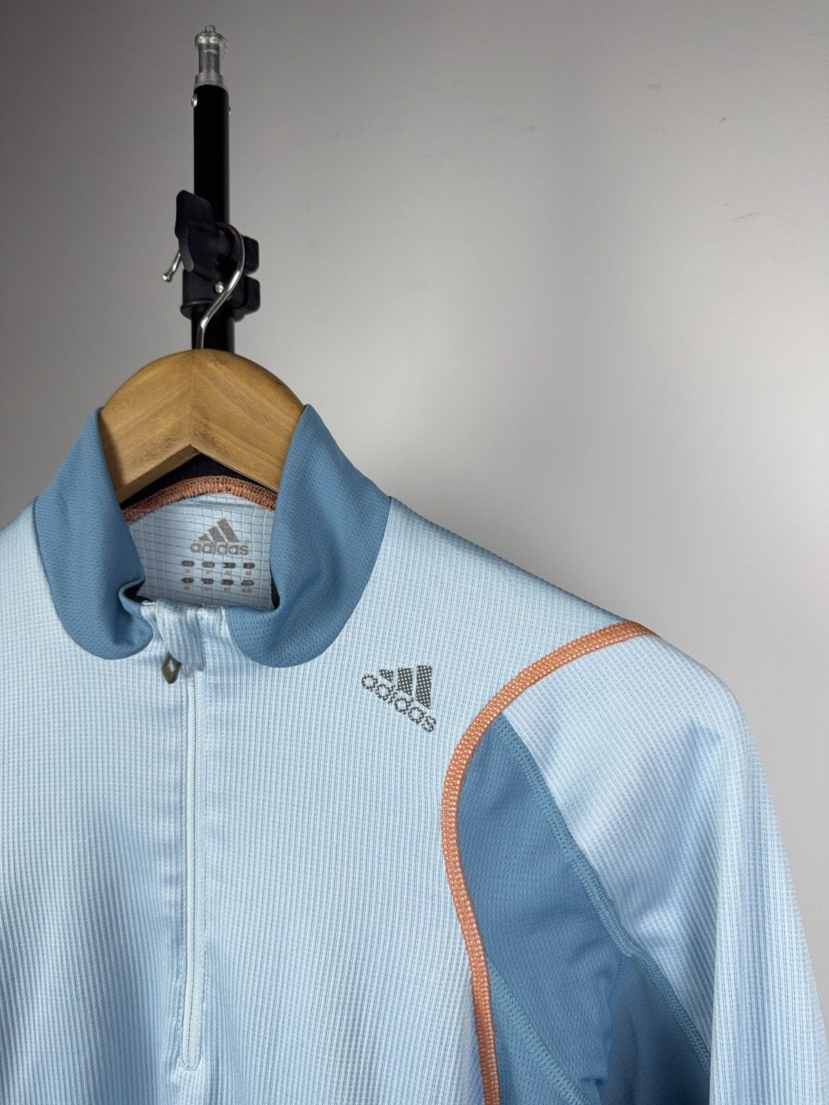 Adidas 00s Adidas ClimaWarm Light Blue Running Top Half Zip M Size M / US 6-8 / IT 42-44 - 3 Thumbnail