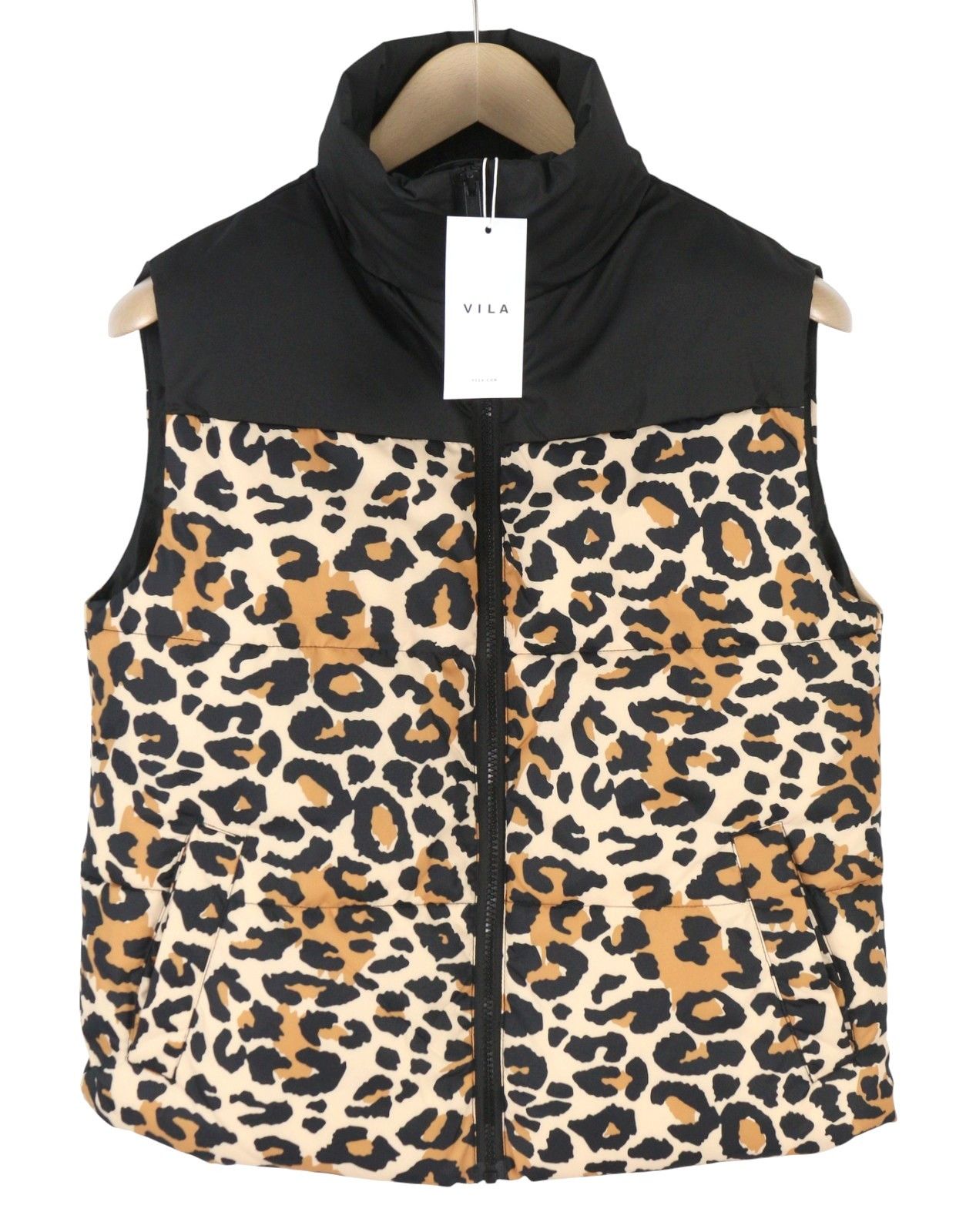 Other MAJA HIGH NECK EU42 Black Leopard Quilted Padded 88061 Size XL / US 12-14 / IT 48-50 - 2 Thumbnail