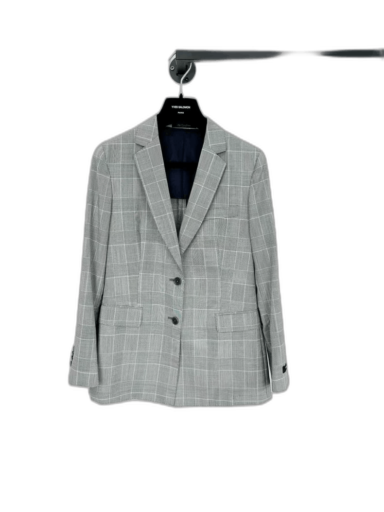 Ermenegildo Zegna Italian Wool Blazer with Checked Pattern Size M / US 6-8 / IT 42-44 - 1 Thumbnail