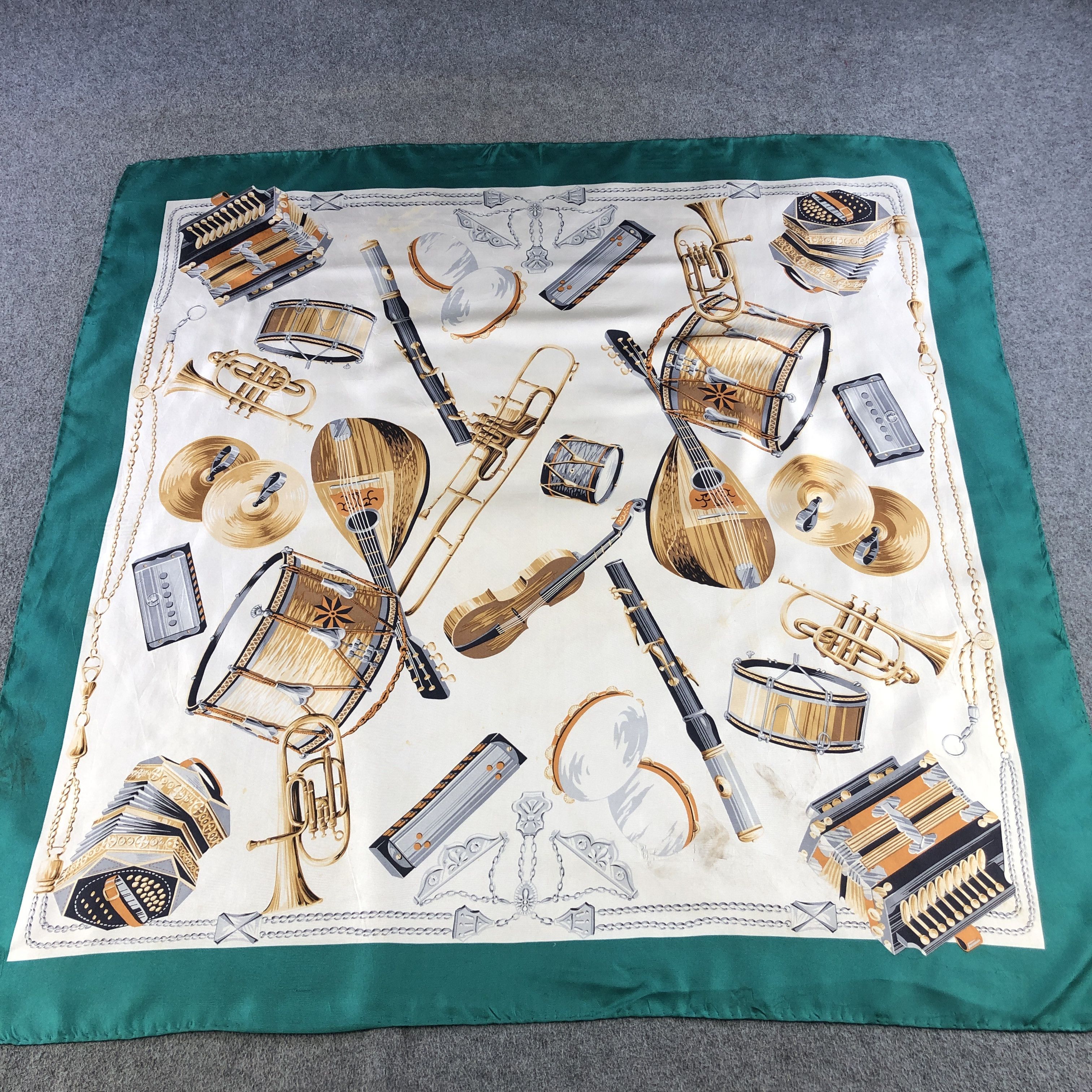 Japanese Brand Musical Instruments Hand Rolled Silk Scarf M1103 Size ONE SIZE - 2 Thumbnail