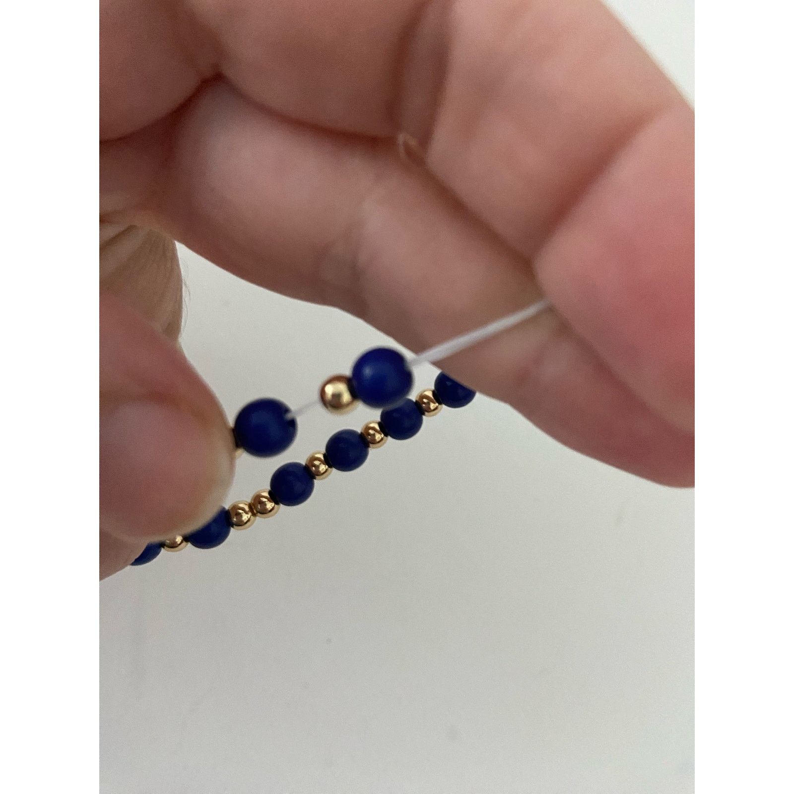 Other blue and gold bead bracelet with fancy Star charms Size ONE SIZE - 3 Thumbnail
