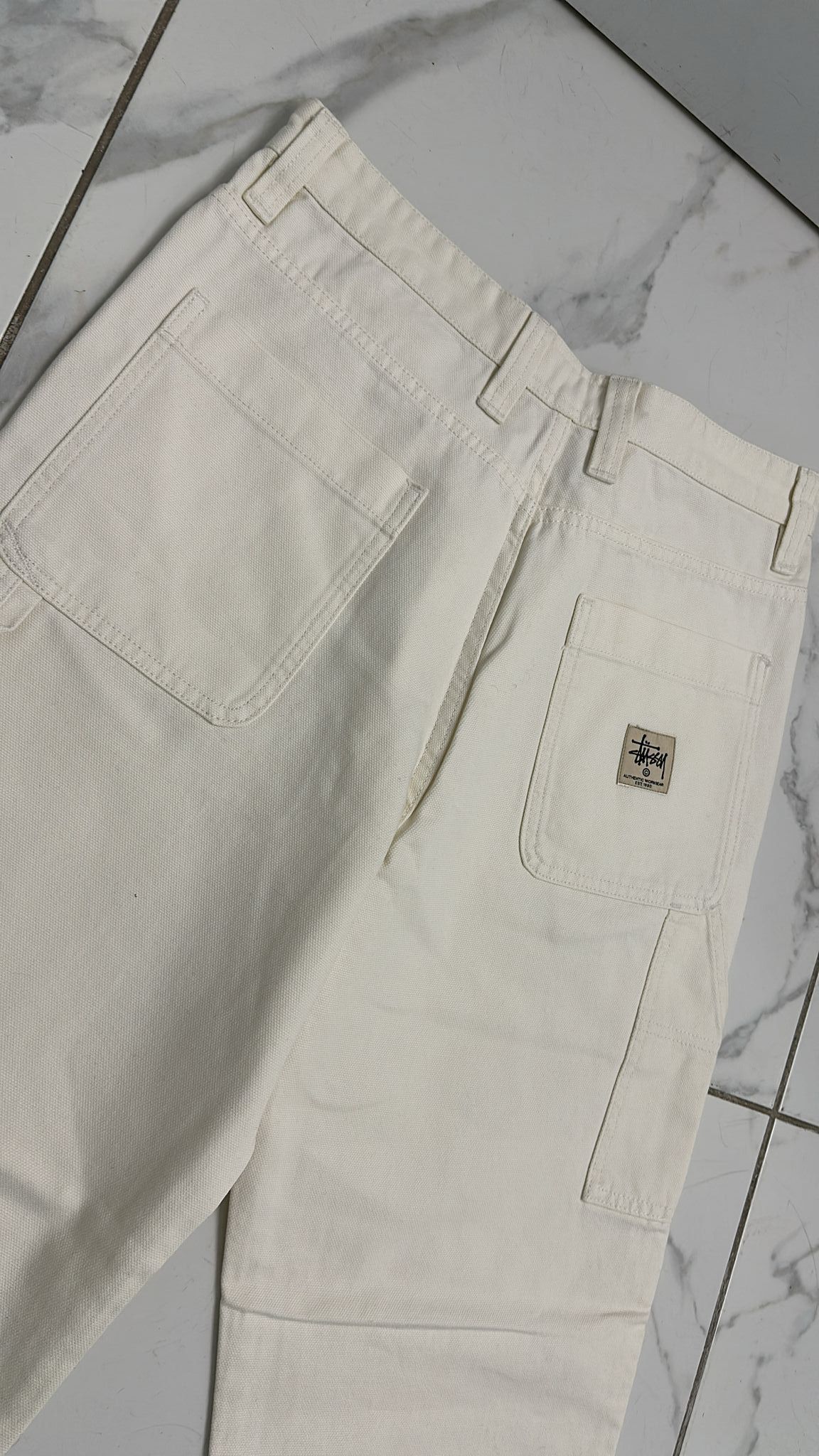 Stussy Stussy Double Knee Work Pant in Bone Size 31 Size US 31 - 3 Thumbnail