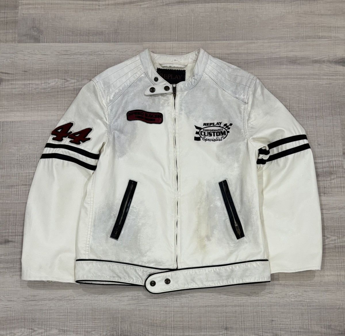 Replay Vintage Replay Biker Leather Jacket Size US M / EU 48-50 / 2 - 3 Thumbnail