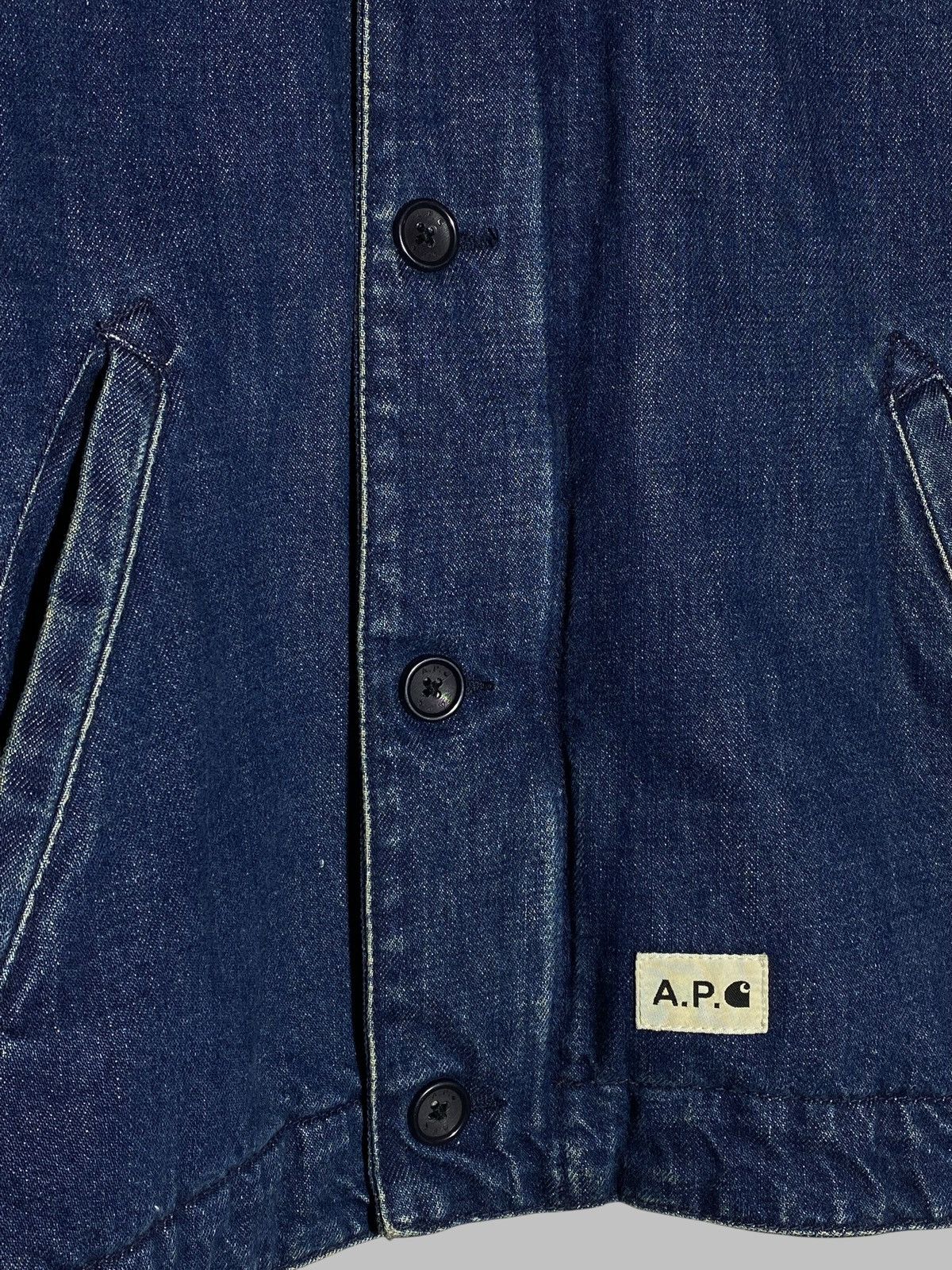 A.P.C. × Carhartt A.P.C. Carhartt Sherpa Trucker Vibes Raw Denim Paris Collab Size US S / EU 44-46 / 1 - 6 Thumbnail