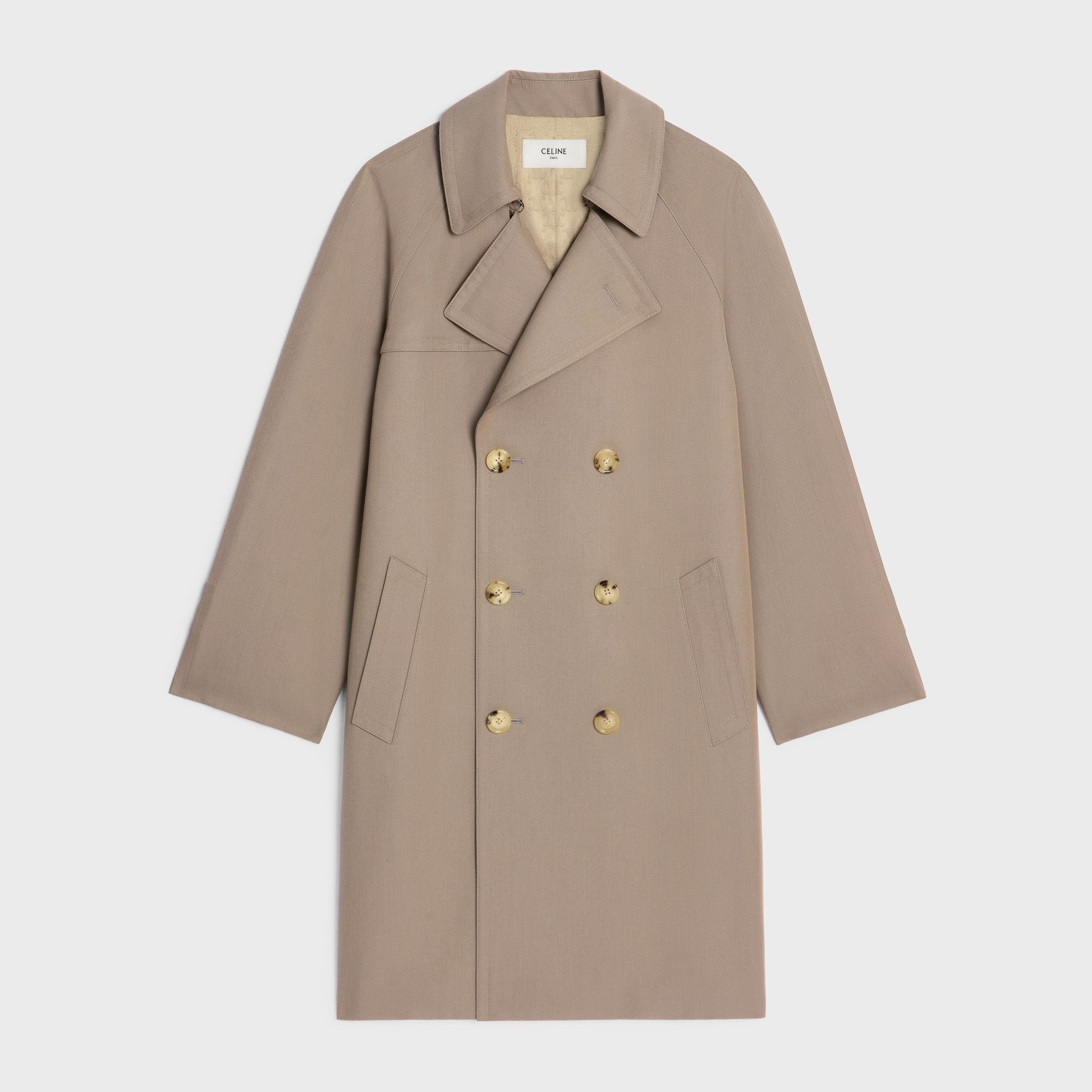 Celine TRENCH COAT IN WOOL GABARDINE AND COTTON camel Size S / US 4 / IT 40 - 1 Thumbnail