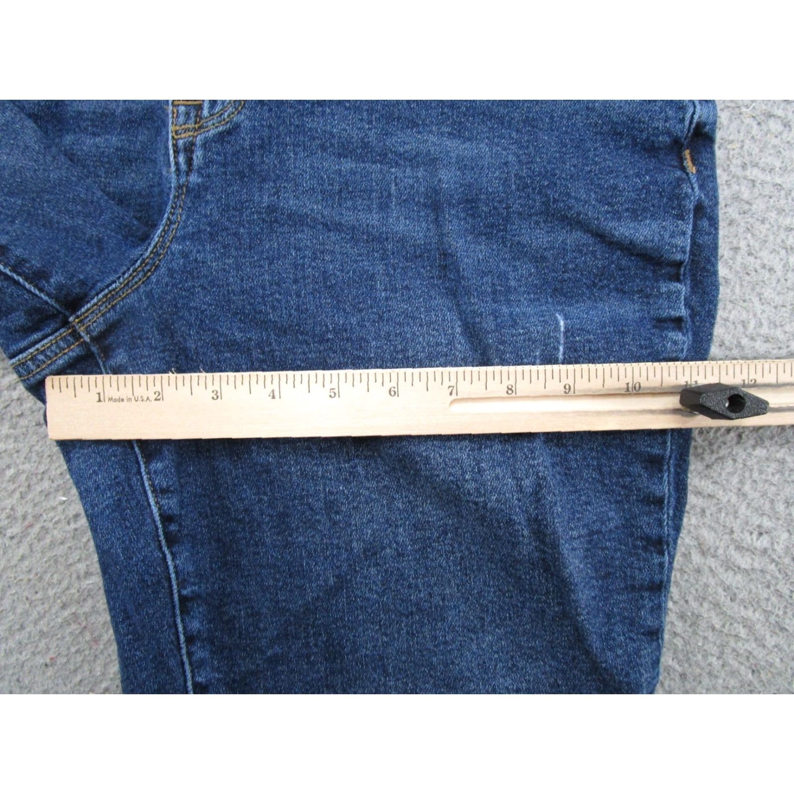 Vintage Maurices Jeans Skinny Regular Stretch Denim Blue High Rise Size 16 Reg 5-Pocket Design Zipper Medium Wash Women Size 38" / US 16 / IT 52 - 7 Thumbnail