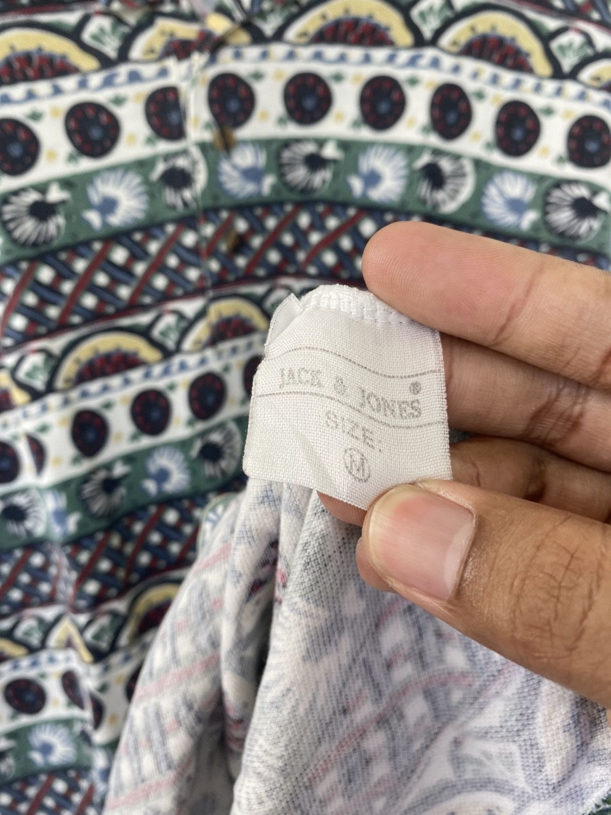 Jack & Jones × Vintage Vintage Jack & Jones All Over Print Polo Shirt Size US L / EU 52-54 / 3 - 4 Thumbnail