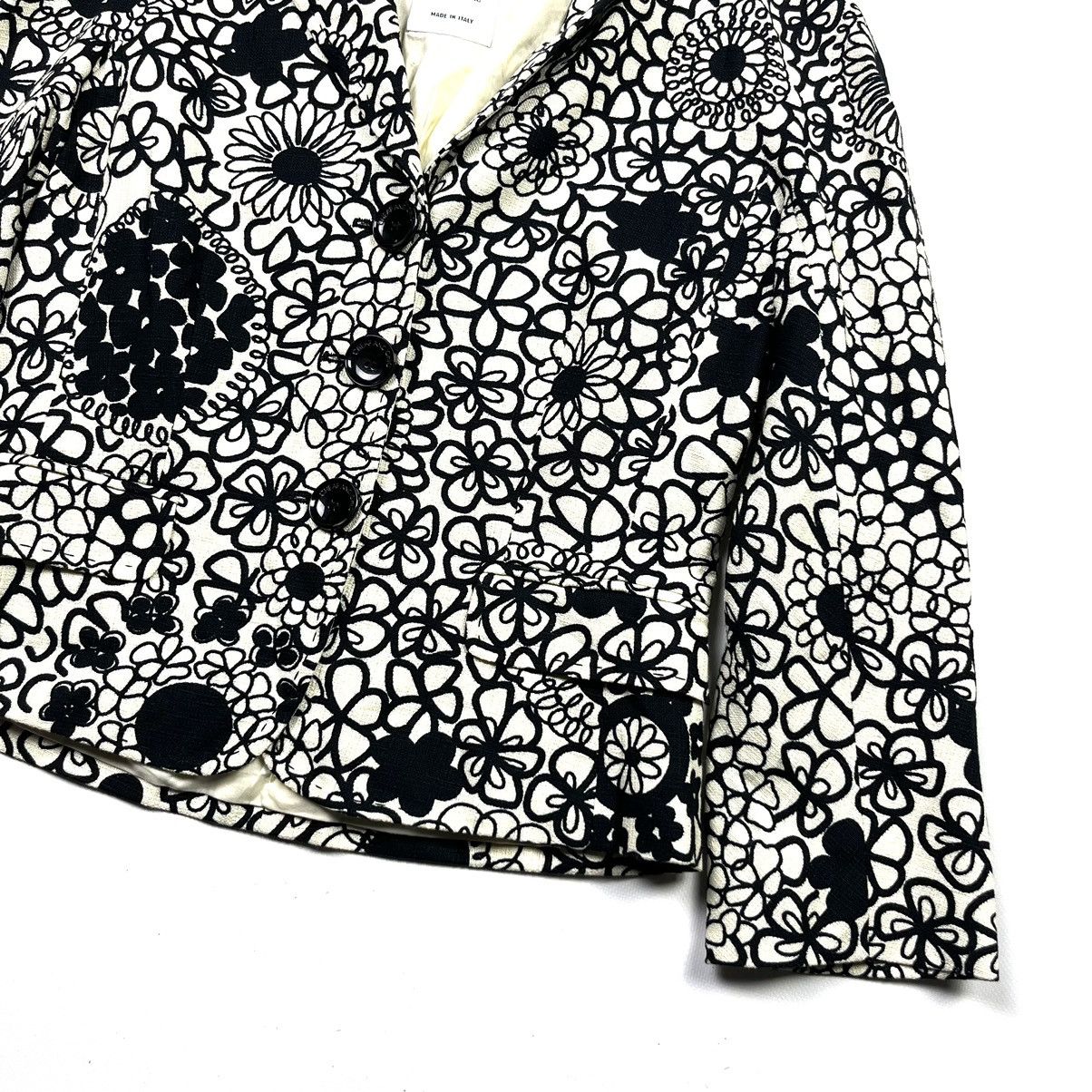Moschino Vintage Luxury Blazer Flowers Art