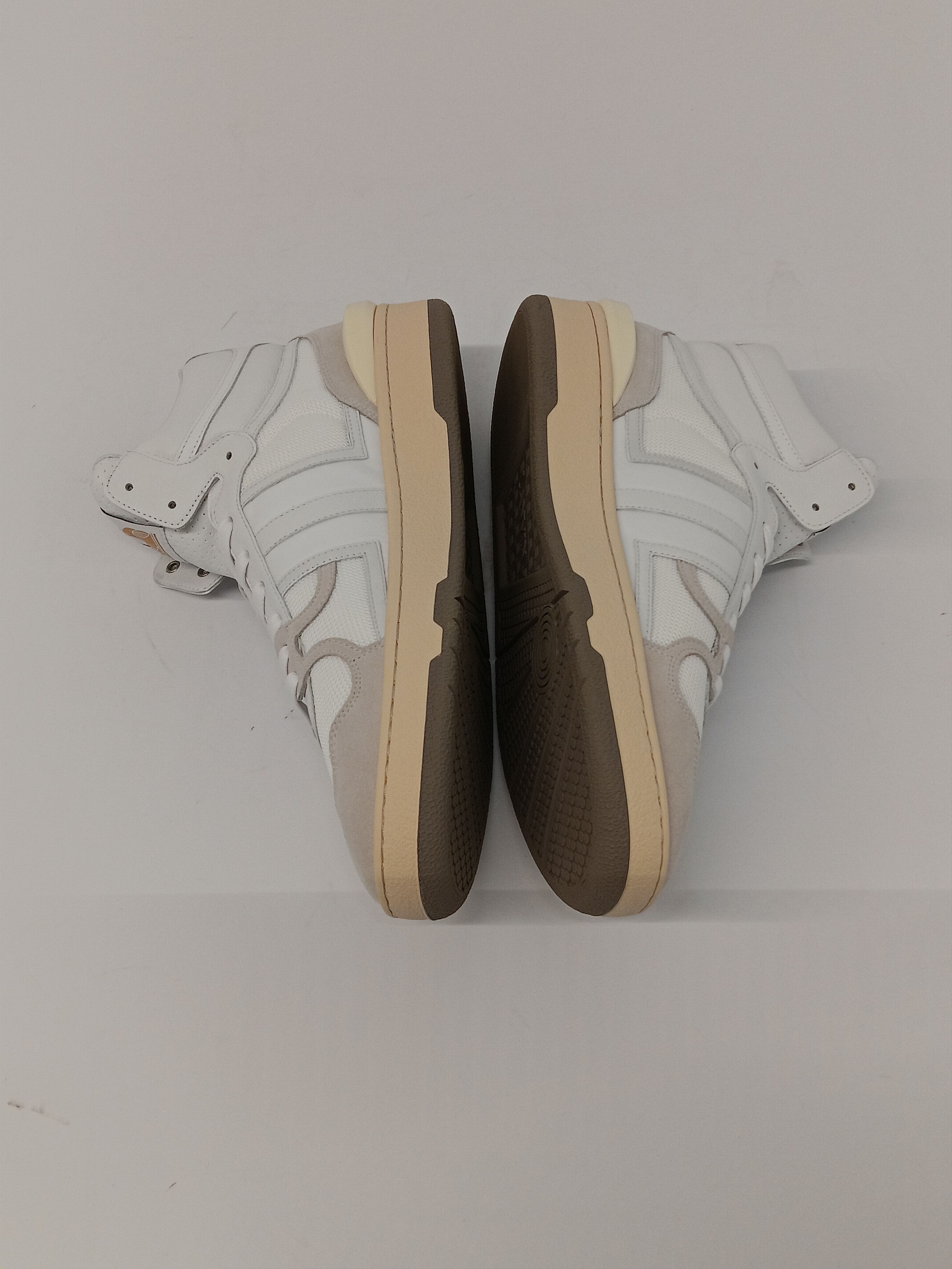 Lanvin Lanvin Curb Tennis Leather & Mesh Hi Top Sneakers -EU45 Size US 12 / EU 45 - 18 Thumbnail
