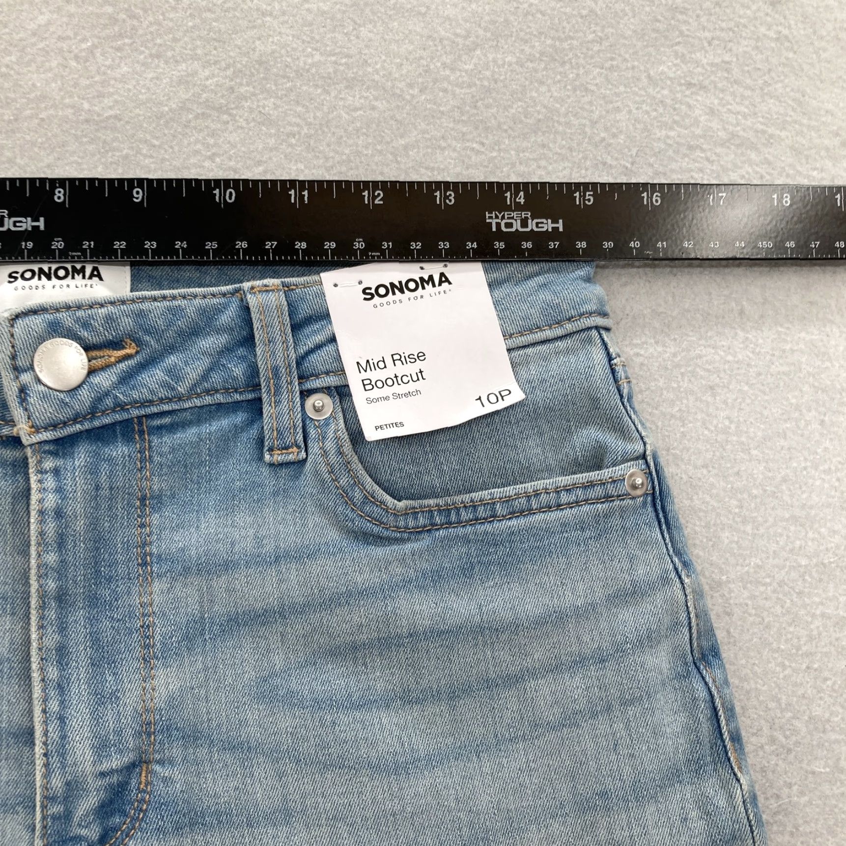 Vintage Sonoma Jeans Womens 10P Light Wash Mid Rise Bootcut Stretch Denim Petites Size 32" / US 10 / IT 46 - 7 Thumbnail