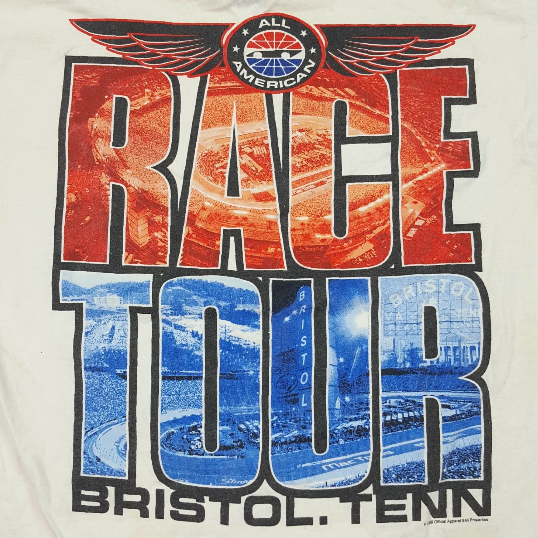 Chase Authentics VINTAGE Chase Authentics NASCAR Race Tour Bristol TN Distressed White T-Shirt Mens Size L Retro Faded Graphic Print 90s 00s Sports Cars TV Auto Size US L / EU 52-54 / 3 - 7 Thumbnail