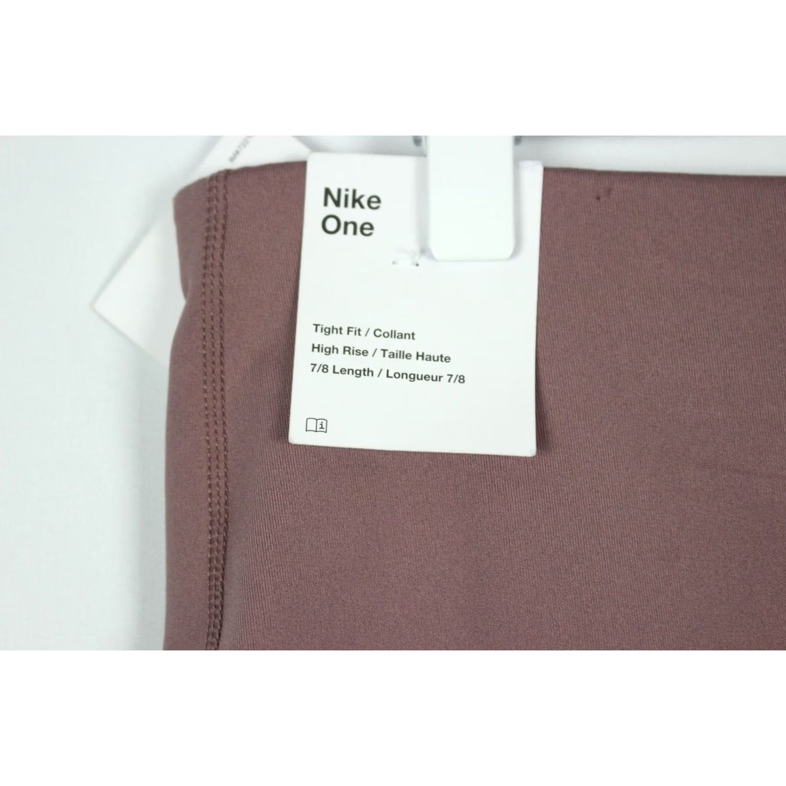 Nike Nike One Women's High Waisted 7/8 Leggings with Pockets L Mauve DV9020 208 Size 36" / US 14 / IT 50 - 4 Thumbnail