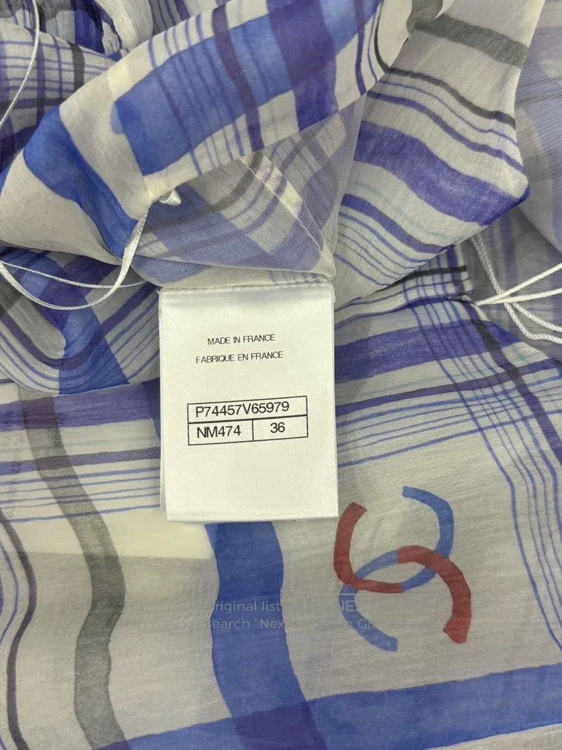 Chanel Chanel 23P blue silk printed dress Size XS / US 0-2 / IT 36-38 - 5 Thumbnail