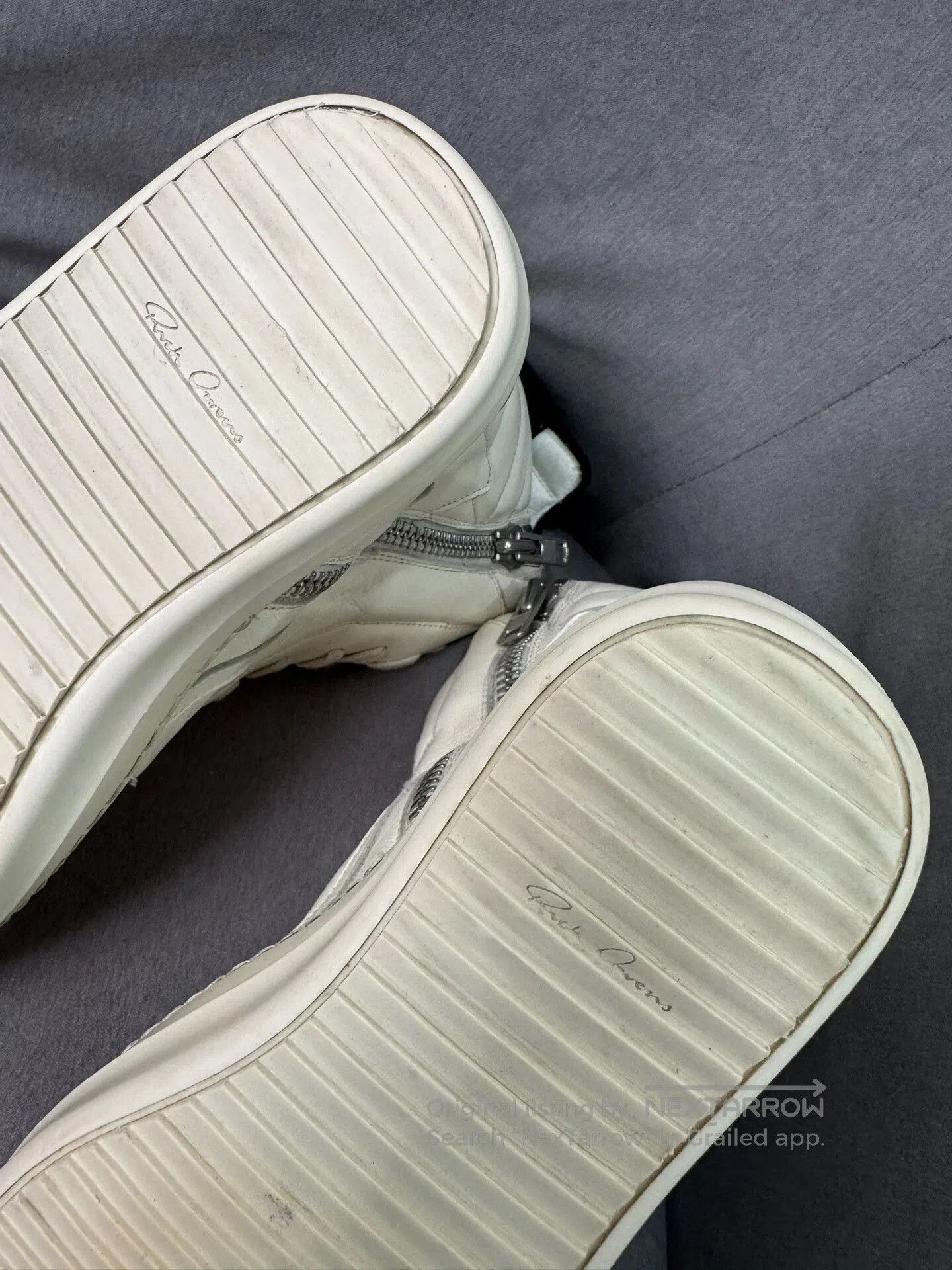 Rick Owens Rick Owens White High-Top Sneakers Size 36. Size US 6 / EU 39 - 9 Thumbnail