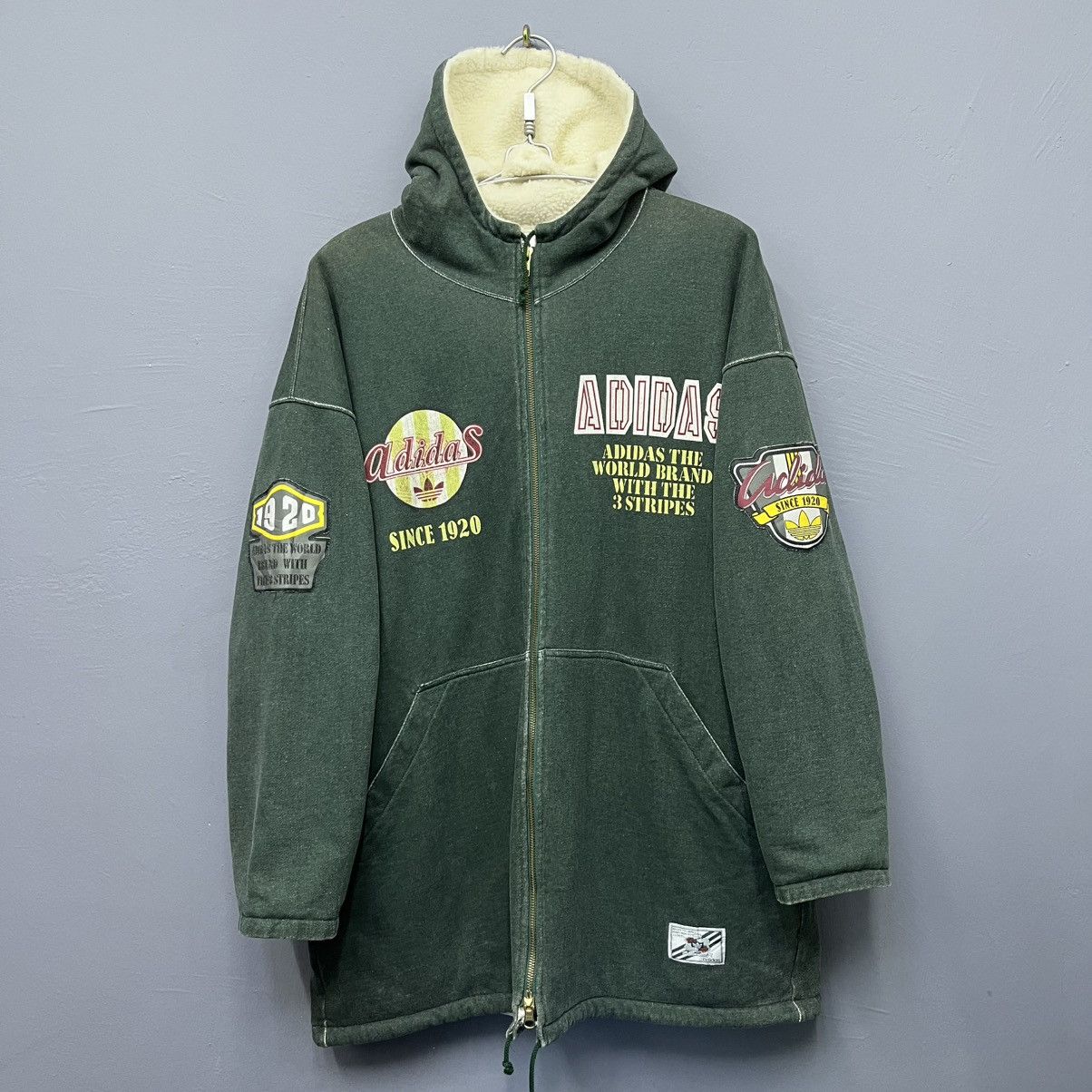 Adidas Vintage Adidas Sherpa Quilt Hooded Parka Jacket Size US XL / EU 56 / 4 - 1 Thumbnail
