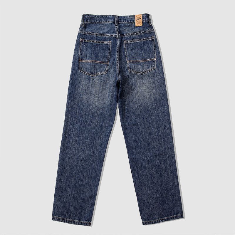 Japanese Brand Retro washed loose straight leg jeans Size US 32 / EU 48 - 2 Thumbnail