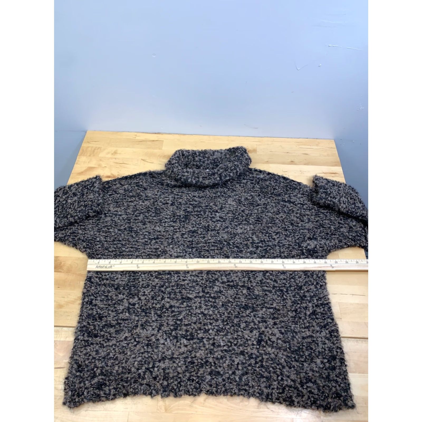 Free People VINTAGE Free People Alpaca Turtleneck Sweater Womens XS Brown Pullover Boxy 12592 Size XS / US 0-2 / IT 36-38 - 6 Thumbnail