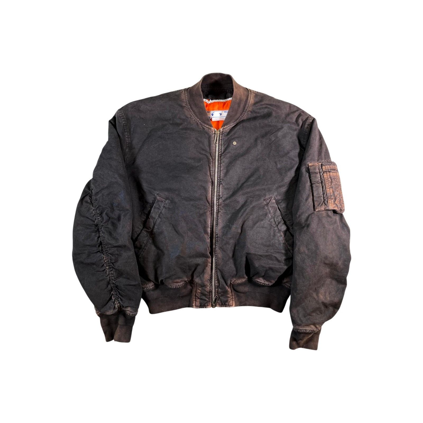Off-White Off-White Classic Brown Rust Bomber Jacket Size US M / EU 48-50 / 2 - 1 Thumbnail