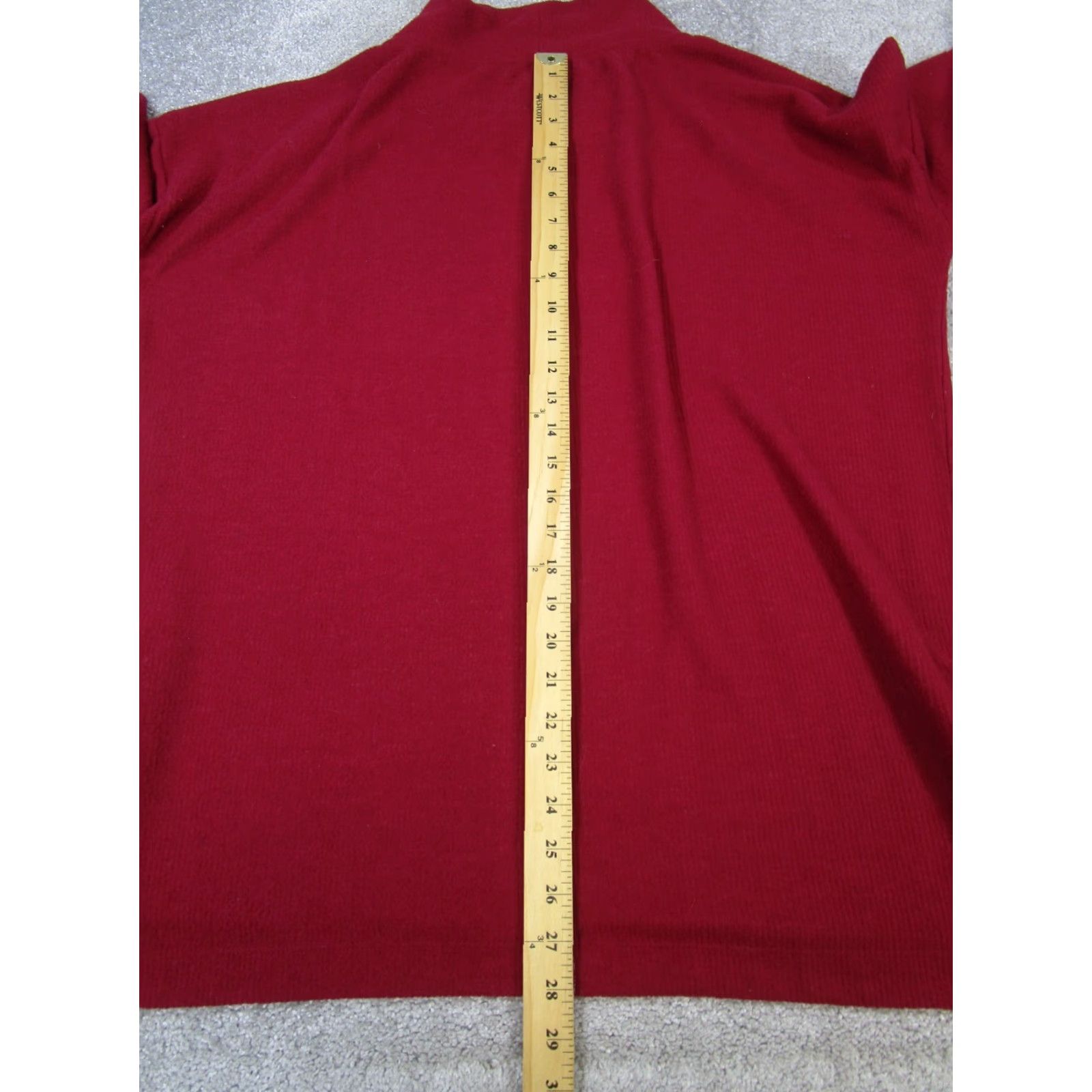 Anthropologie Anthropologie Sweater Womens Medium Red Knit Shirt Pullover Mock Neck Long Sleeve Solid Polyester Knit Christmas 90s Womens Size M / US 6-8 / IT 42-44 - 7 Thumbnail