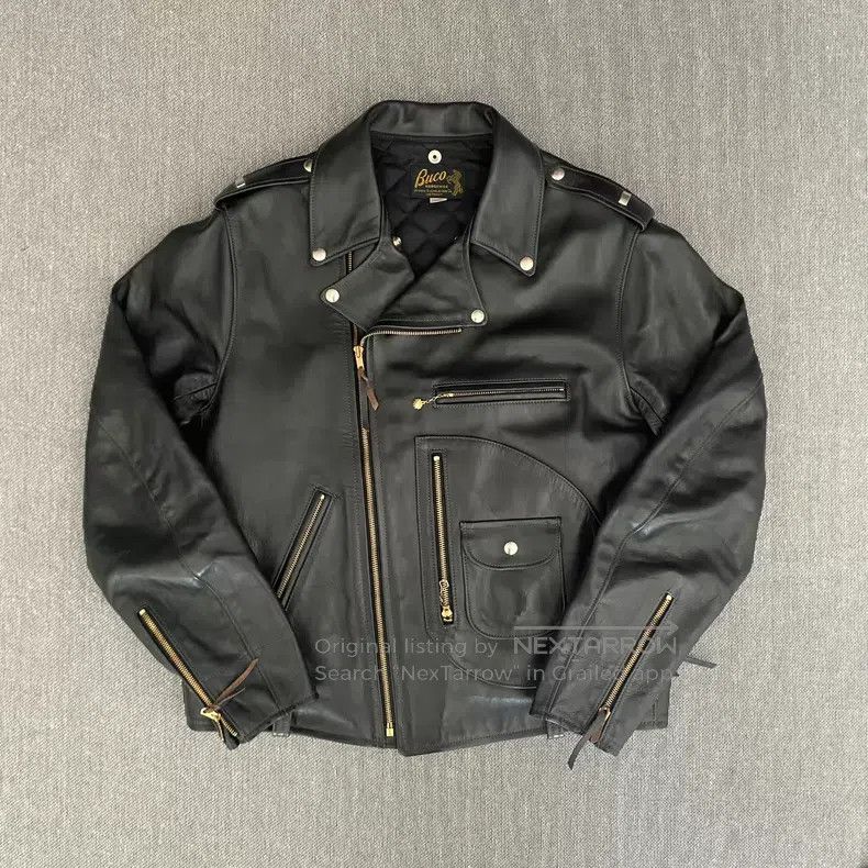 Buco Buco J24 cable-stayed locomotive leather jacket Size US S / EU 44-46 / 1 - 1 Thumbnail