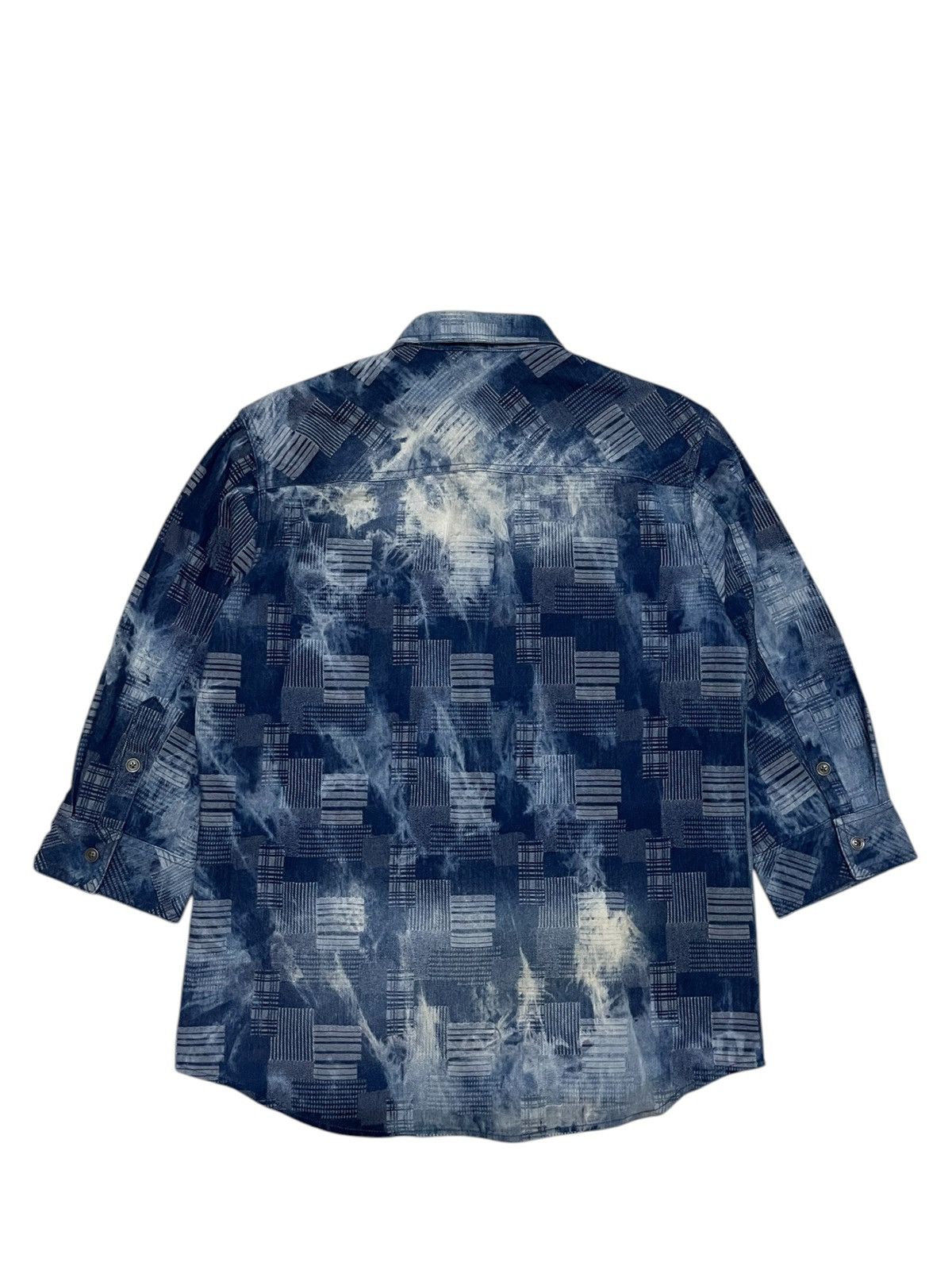 semanticdesign Semantic Design Patchwork Acid Wash Western Denim Shirt Size US L / EU 52-54 / 3 - 2 Thumbnail