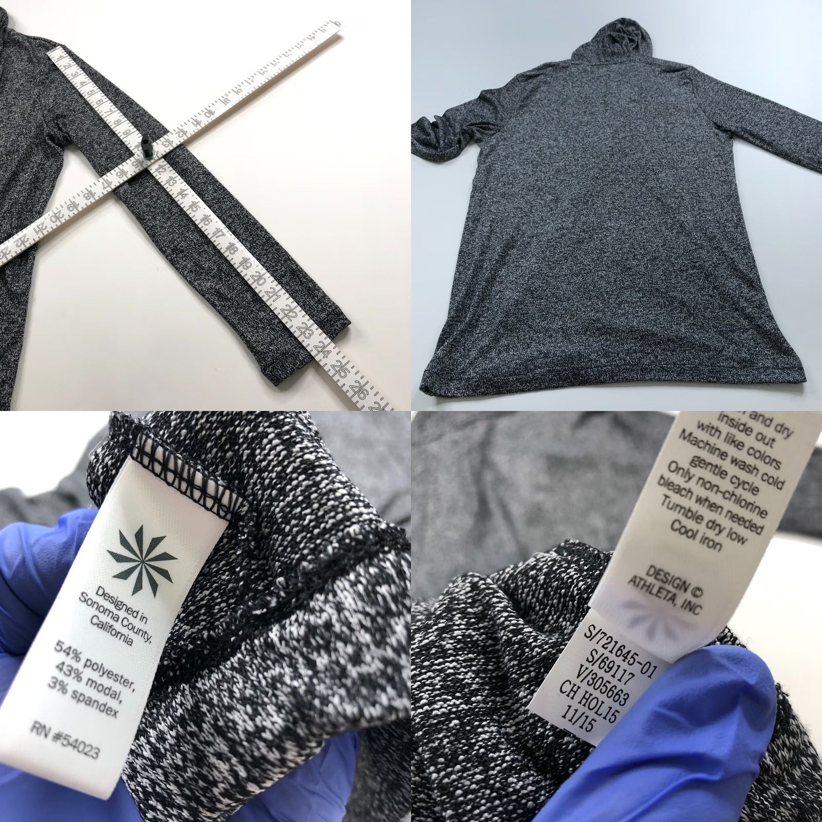Athleta Athleta Pose Wrap Cardigan Large Marled V-Neck Sweater Gray 721645 Size L / US 10 / IT 46 - 8 Thumbnail