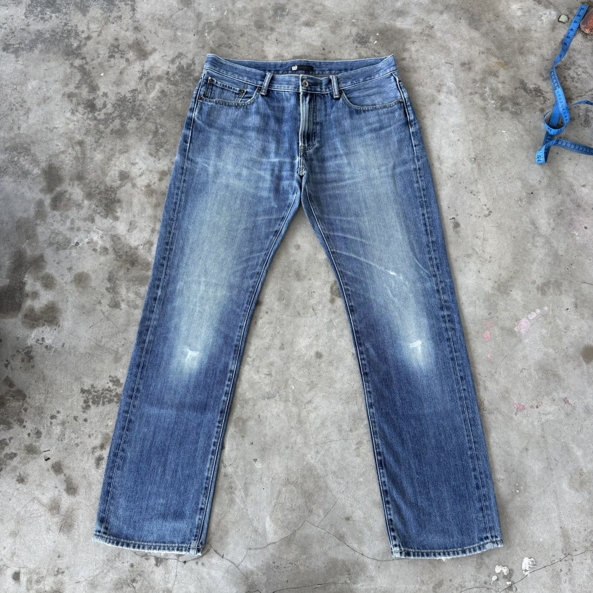 Japanese Brand Vintage Japanese Brand Faded Mud Wash Denim Jean Pants Size US 37 - 1 Thumbnail