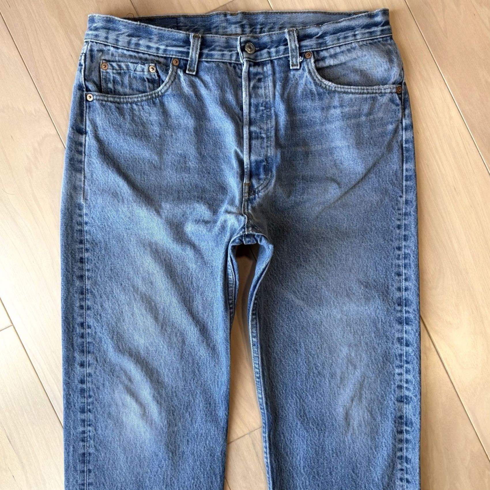 Levi's VINTAGE Levi's 501 Jeans Straight 34x30 Denim Blue 90s Cowboy Western USA Mens Jeans Size US 34 / EU 50 - 3 Thumbnail