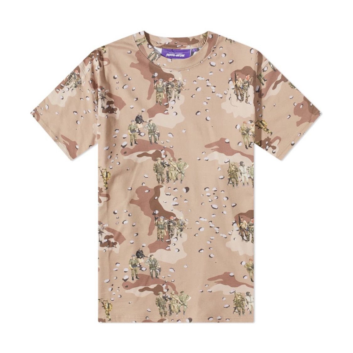 【FUCKING AWESOME】 FA STAMP LOGO CAMO TEE (FA CAMO DESERT) Fucking Awesome Fucking Awesome Desert Camo Tee NWT | Grailed