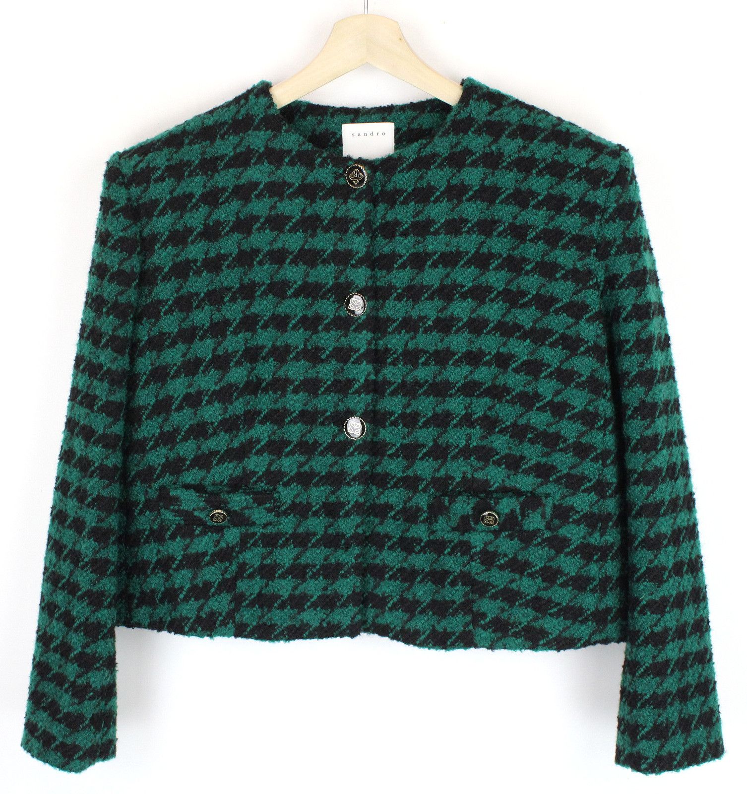 Sandro SANDRO Claudie Set Women's M/L Tweed Patterned Wool Blend Size M / US 6-8 / IT 42-44 - 2 Thumbnail
