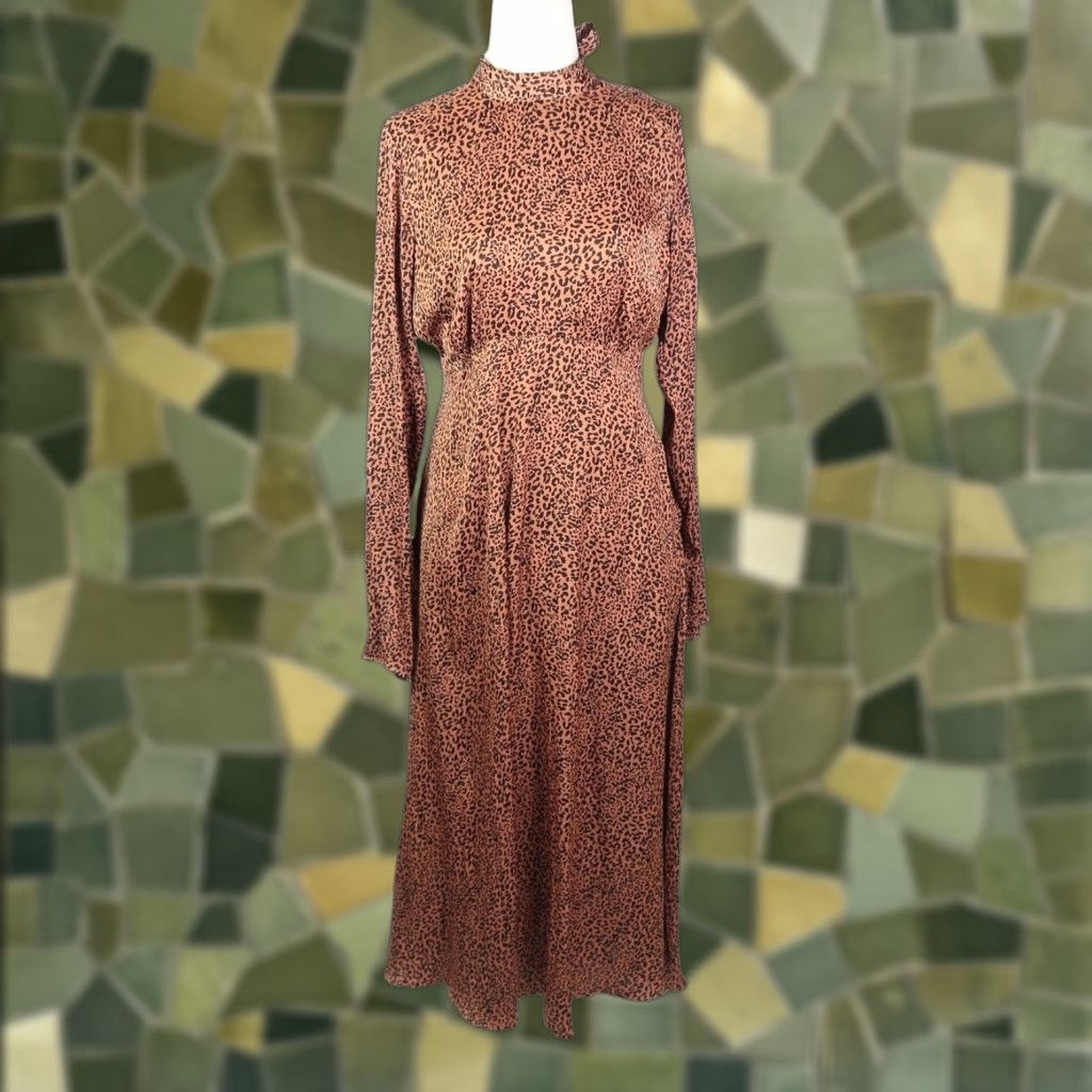 long sleeve patterned dress Perfect Meet Cute Burgundy Floral Long Sleeve Midi Dress