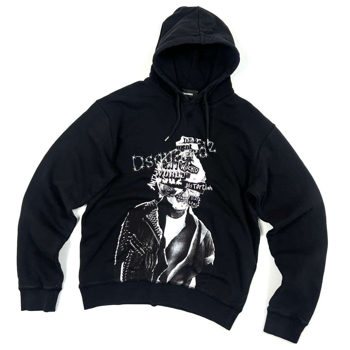 Dsquared2 Auth DSQUARED2 Punk Print Black Cotton Hoodie Men’s Size M/L Size US L / EU 52-54 / 3 - 1 Thumbnail
