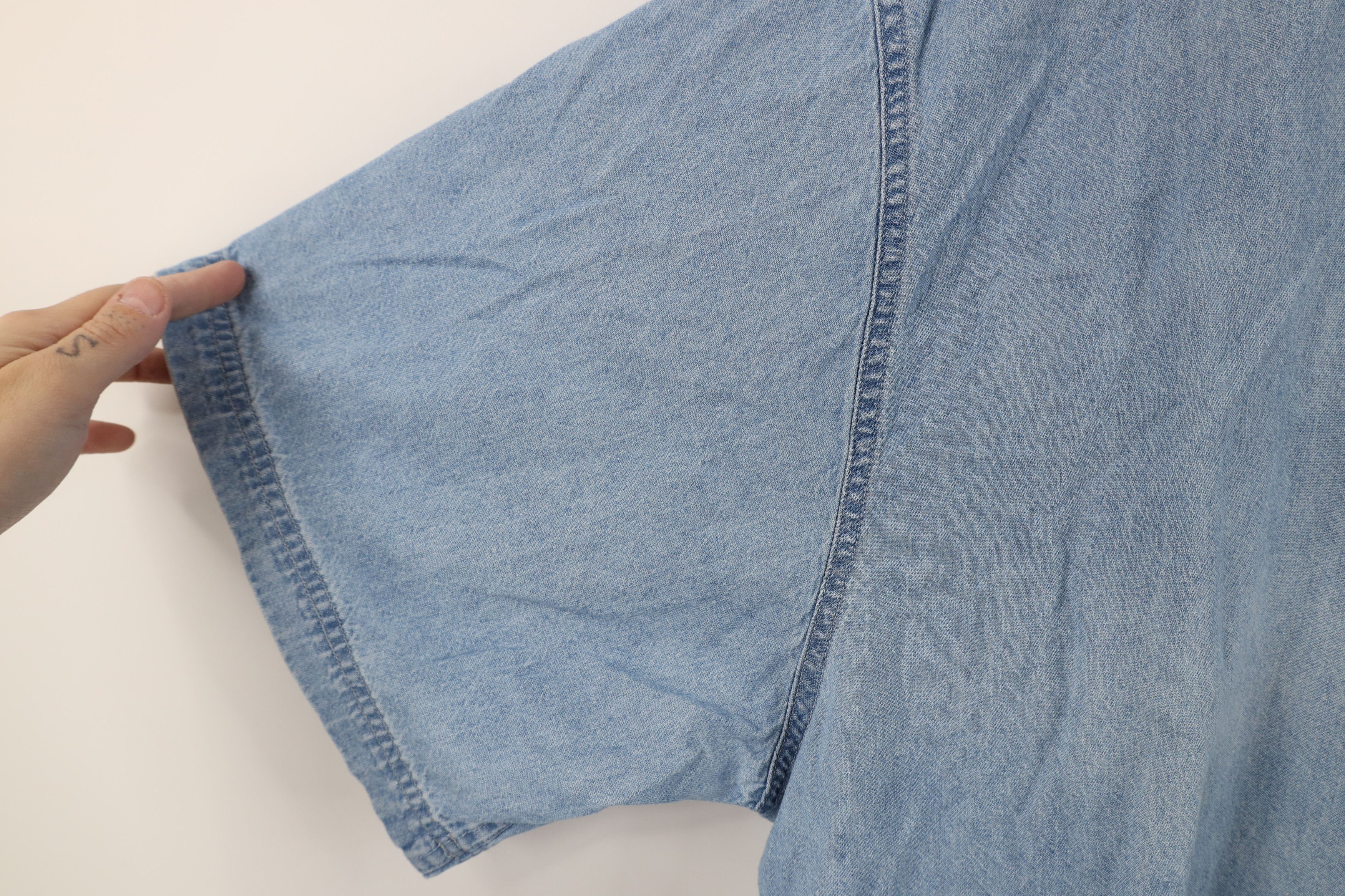 Vintage Vintage Y2K American Festival Denim Jean Button Down Shirt Size US XXL / EU 58 / 5 - 8 Thumbnail