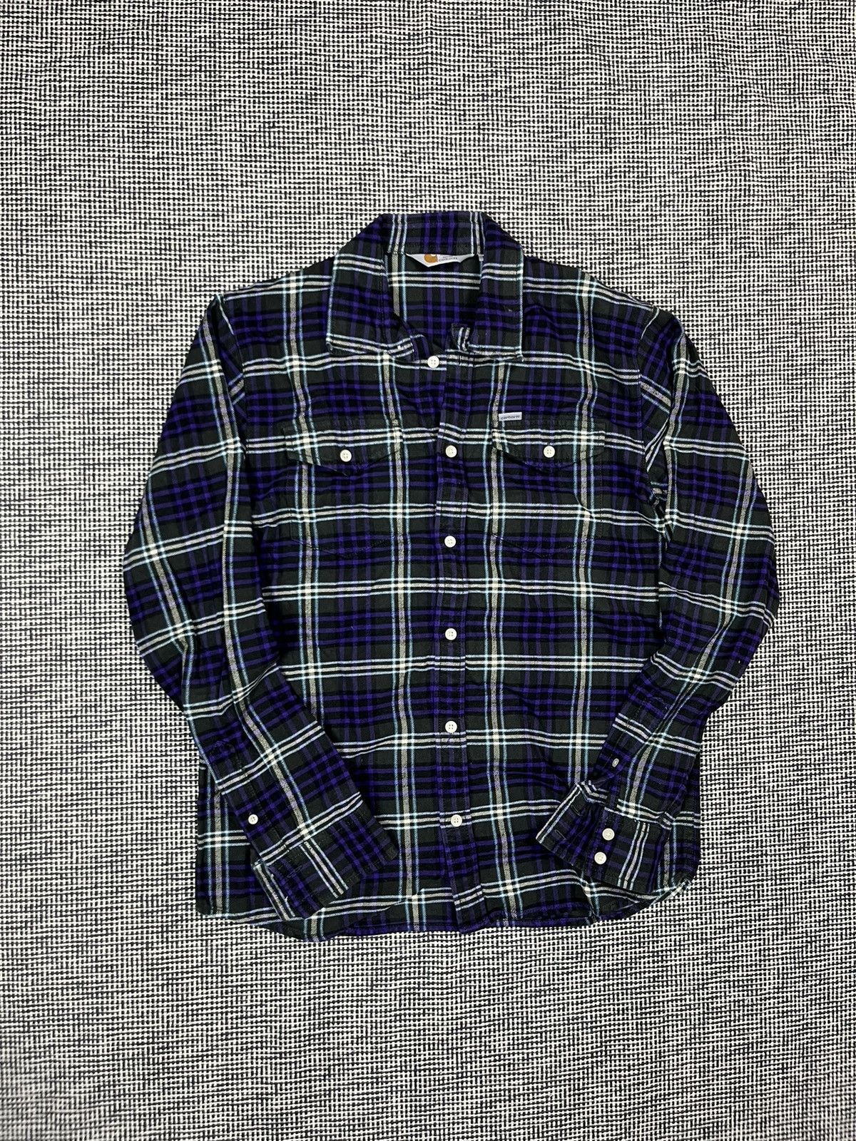 Other Carhartt checkered flannel shirt workwear purple Size US M / EU 48-50 / 2 - 3 Thumbnail