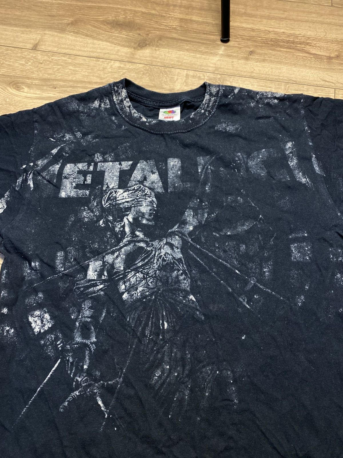 Fruit Of The Loom Vtg Metallica All Over Print AOP Justice For All Shirt Sz M Size US M / EU 48-50 / 2 - 2 Thumbnail