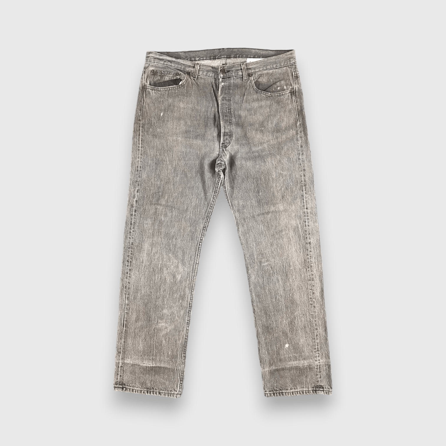 Levi's 90s Vintage Ripped Levis 501 Faded Black Jeans-J1426 Size US 39 - 1 Thumbnail