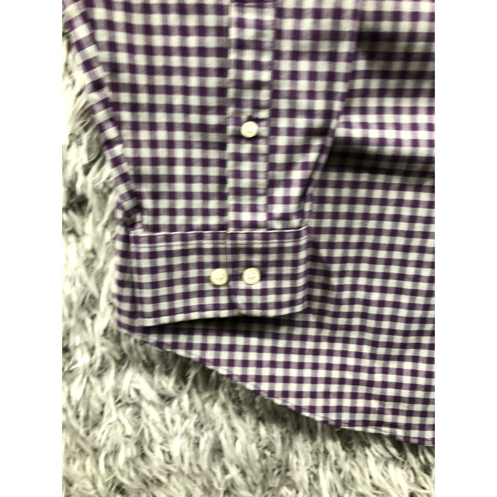 Croft & Barrow Croft & Barrow Shirt 17.5 Mens Button-Down Long Sleeve Purple Stripe Size US XXL / EU 58 / 5 - 3 Thumbnail