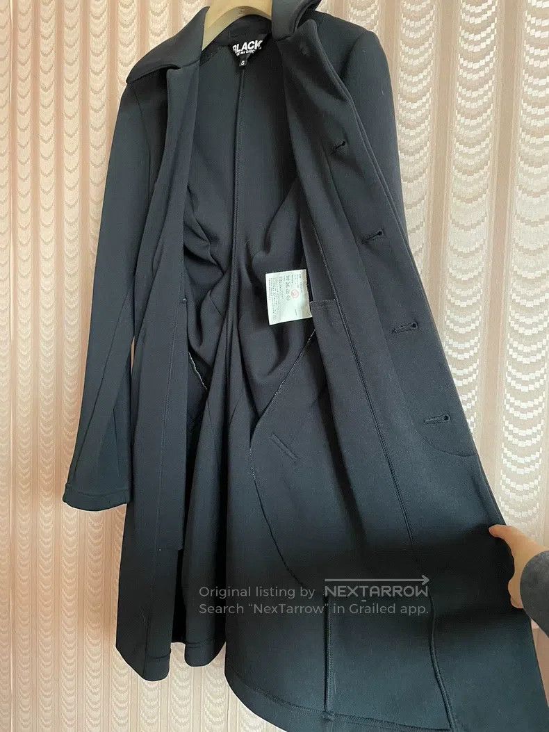 Comme des Garcons Comme Des Garcons Black long pleated deconstructed windbre Size S / US 4 / IT 40 - 5 Thumbnail